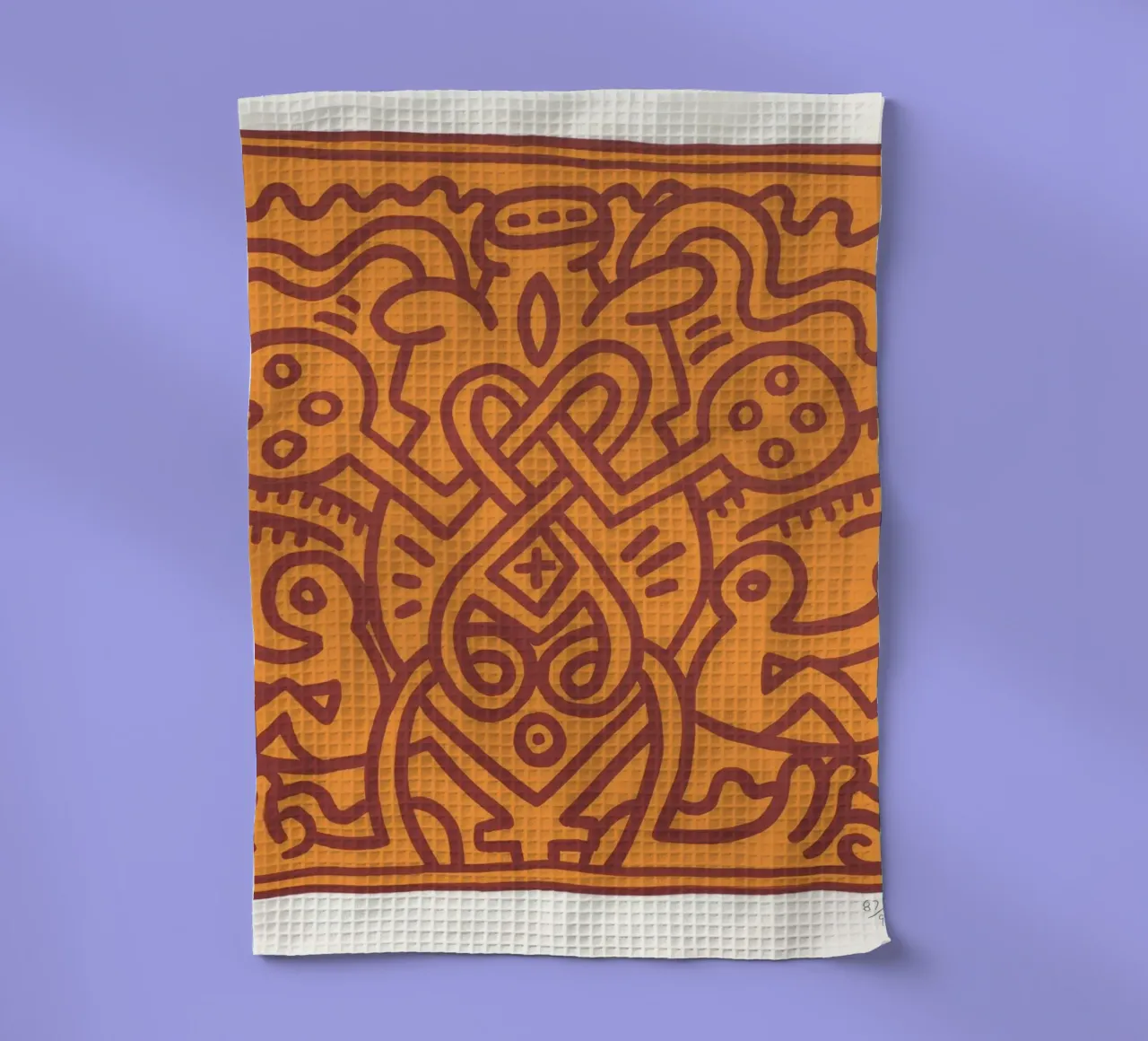 Keith Haring Chocolat Buddah Abstract Print torchon de ClubArt