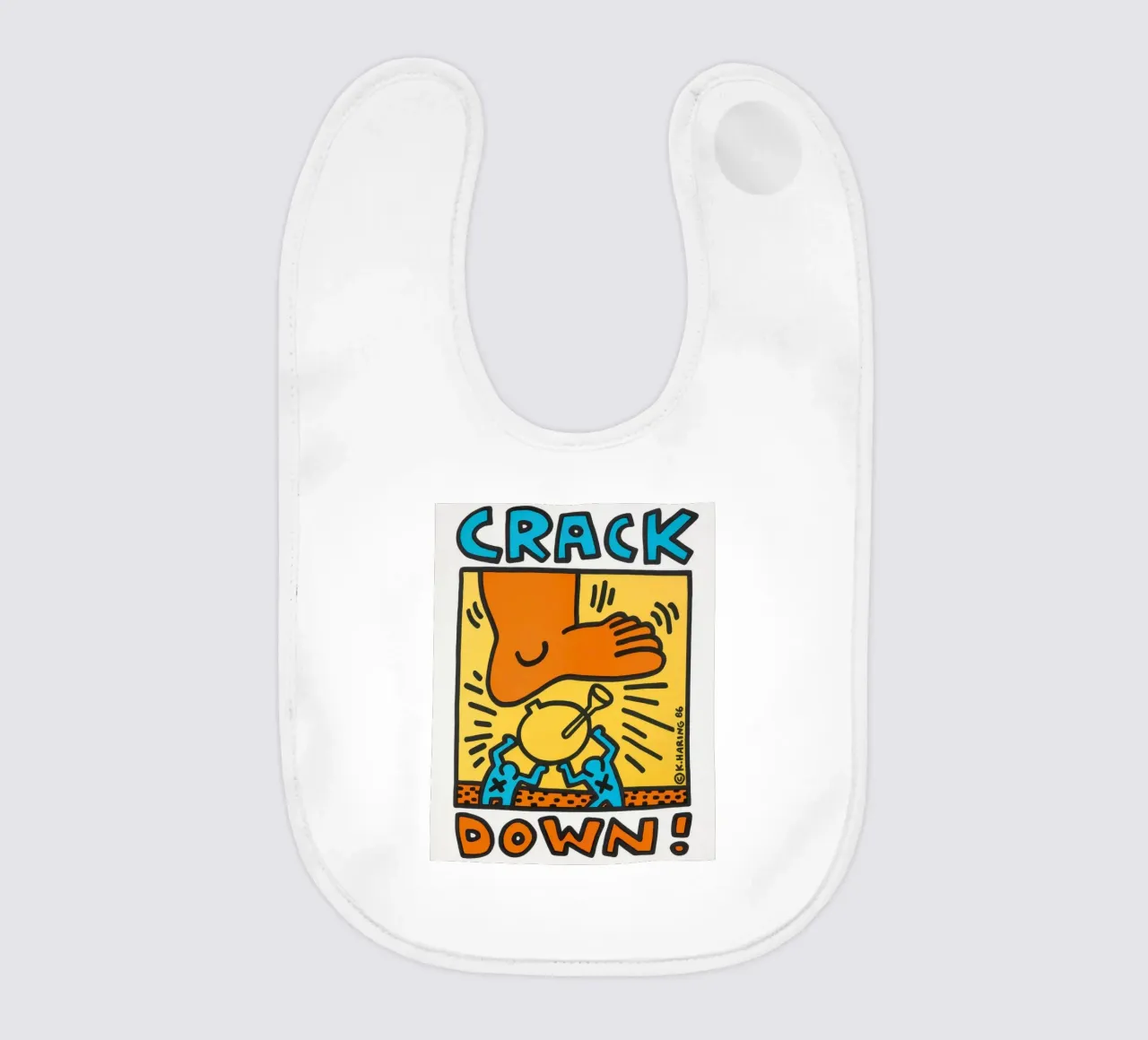 Keith Haring Crack Down! Poster pop art bavaglino da ClubArt