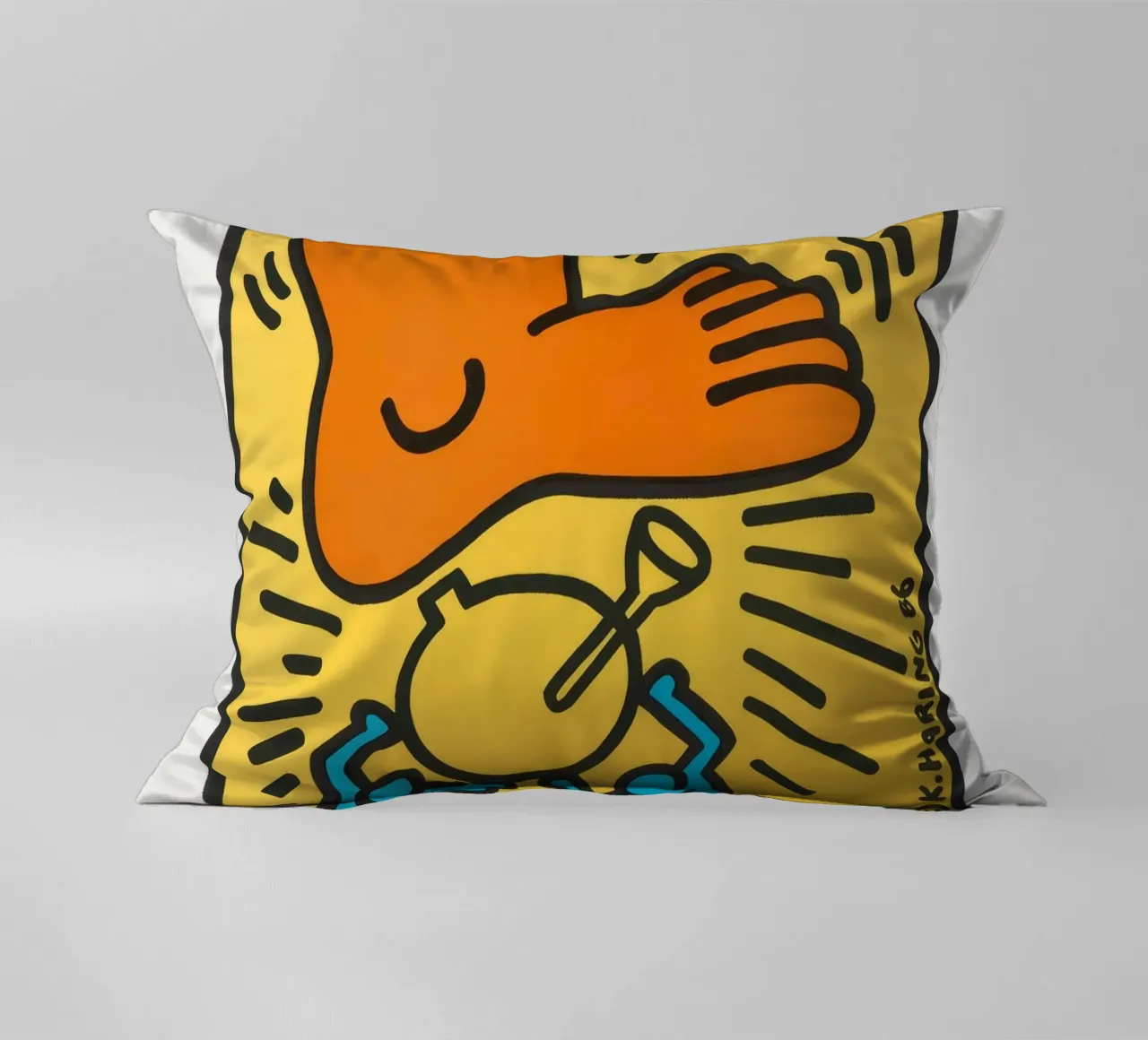 Keith Haring Crack Down! Poster pop art cuscino da ClubArt