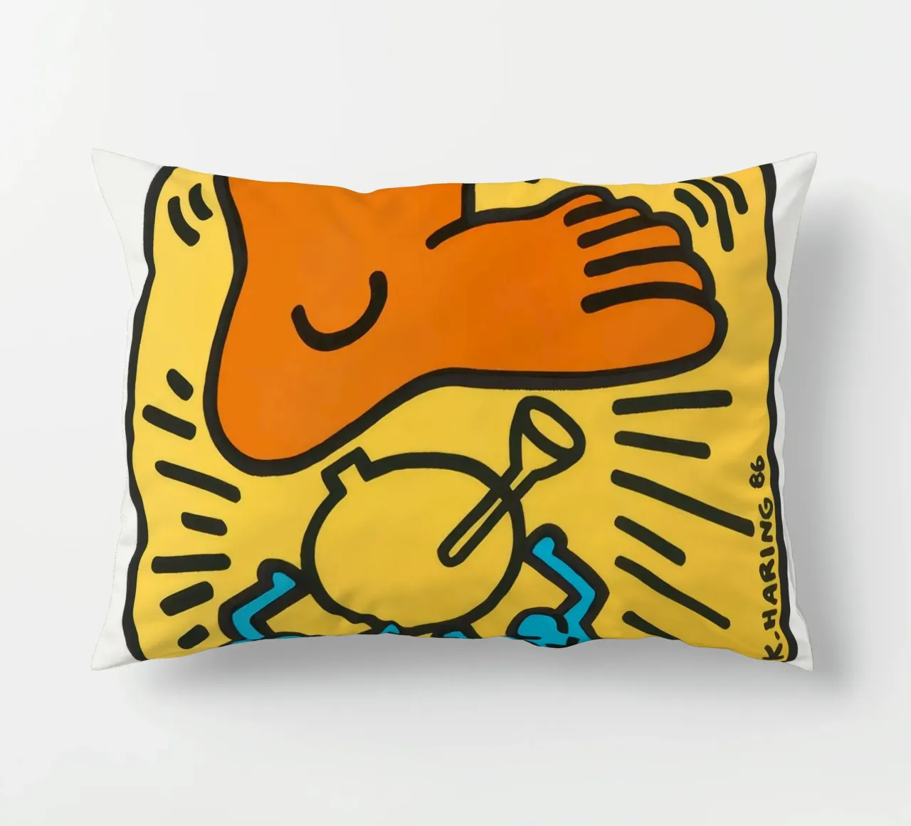 Keith Haring Crack Down! Poster pop art cuscino da ClubArt