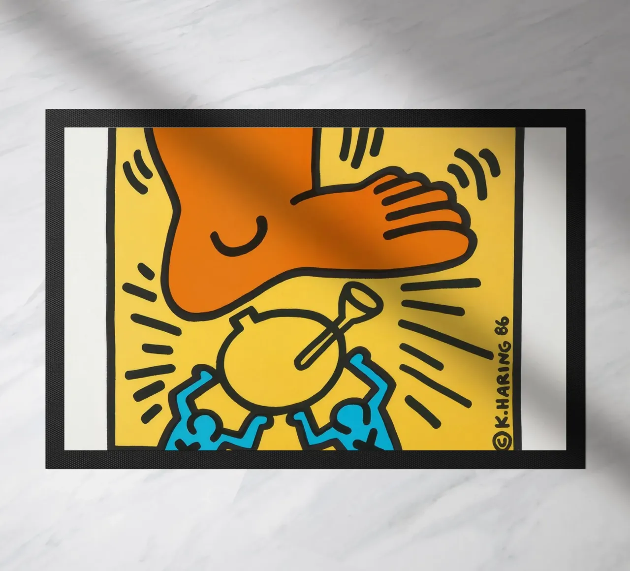 Keith Haring Crack Down! Poster pop art zerbino da ClubArt