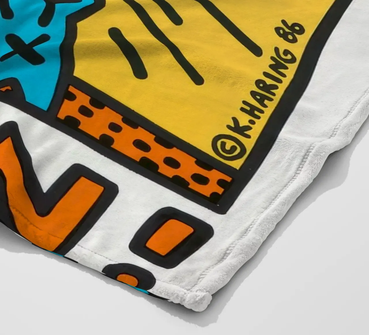 Keith Haring Crack Down! Poster pop art coperta in pile da ClubArt