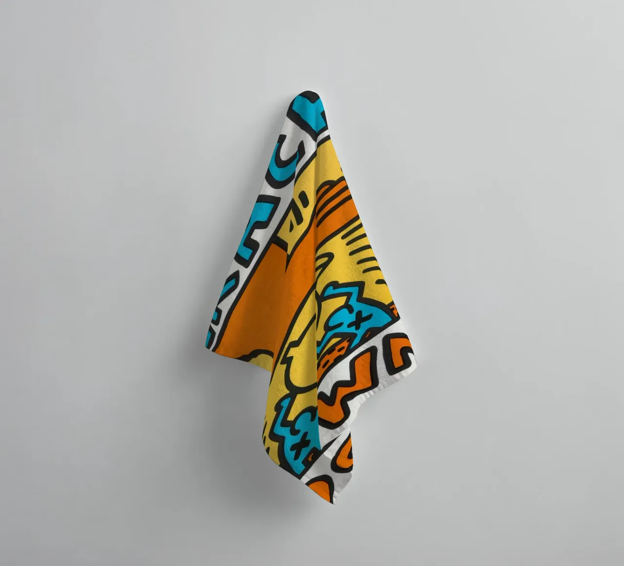 Keith Haring Crack Down! Poster pop art asciugamano da bagno da ClubArt