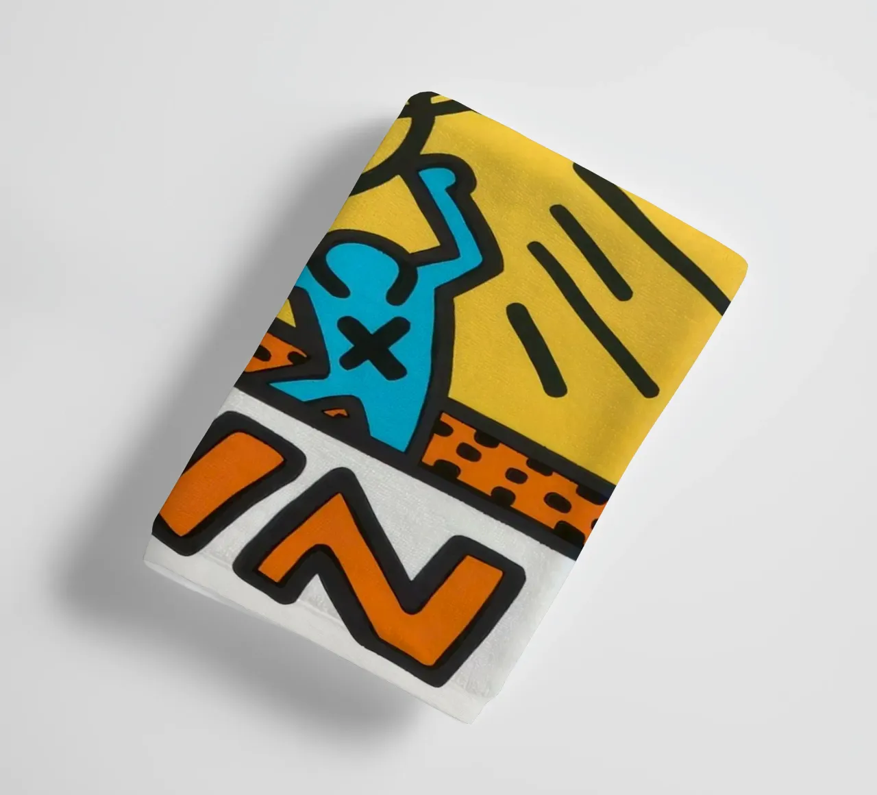 Keith Haring Crack Down! Poster pop art asciugamano da bagno da ClubArt
