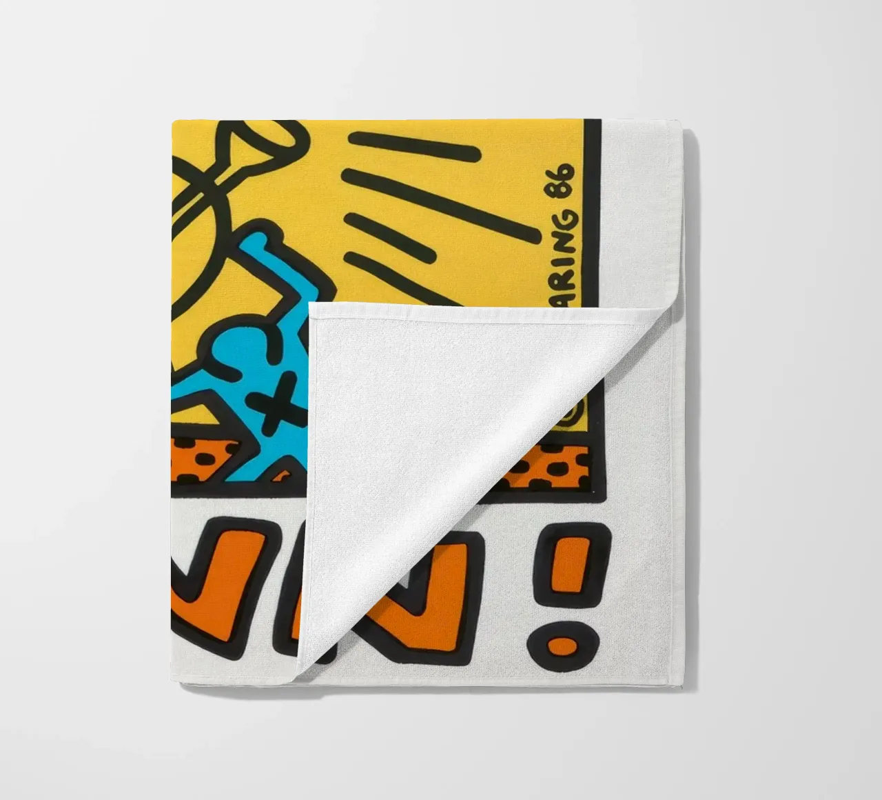 Keith Haring Crack Down! Poster pop art telo mare da ClubArt