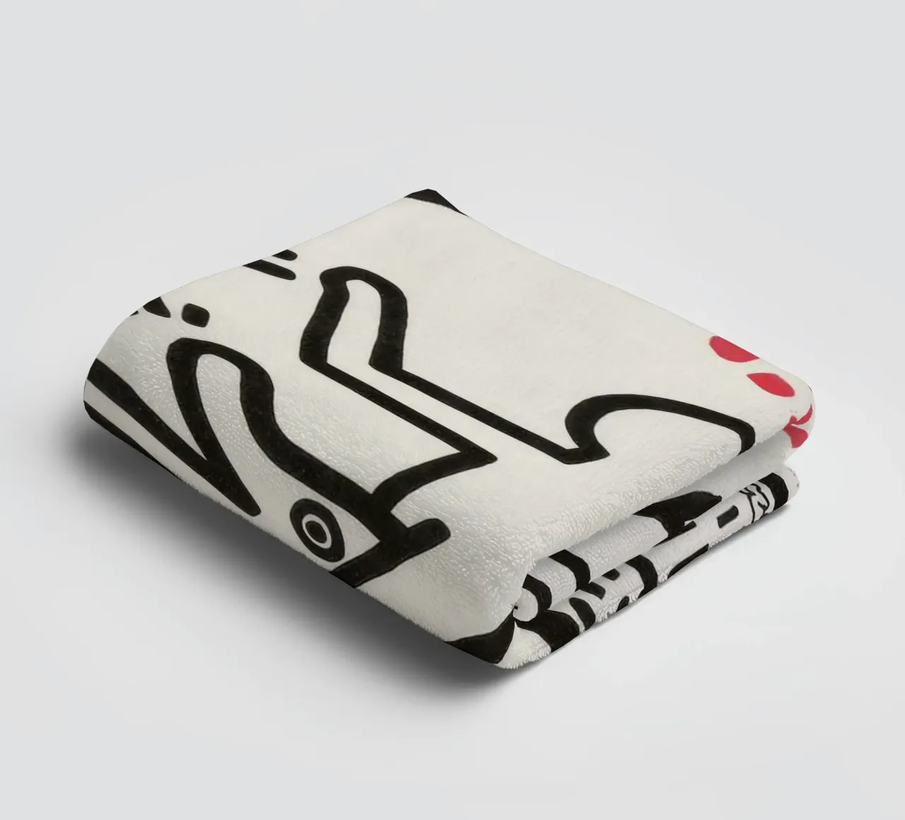 Keith Haring UFO Delphin Tokyo Poster Handtuch von ClubArt