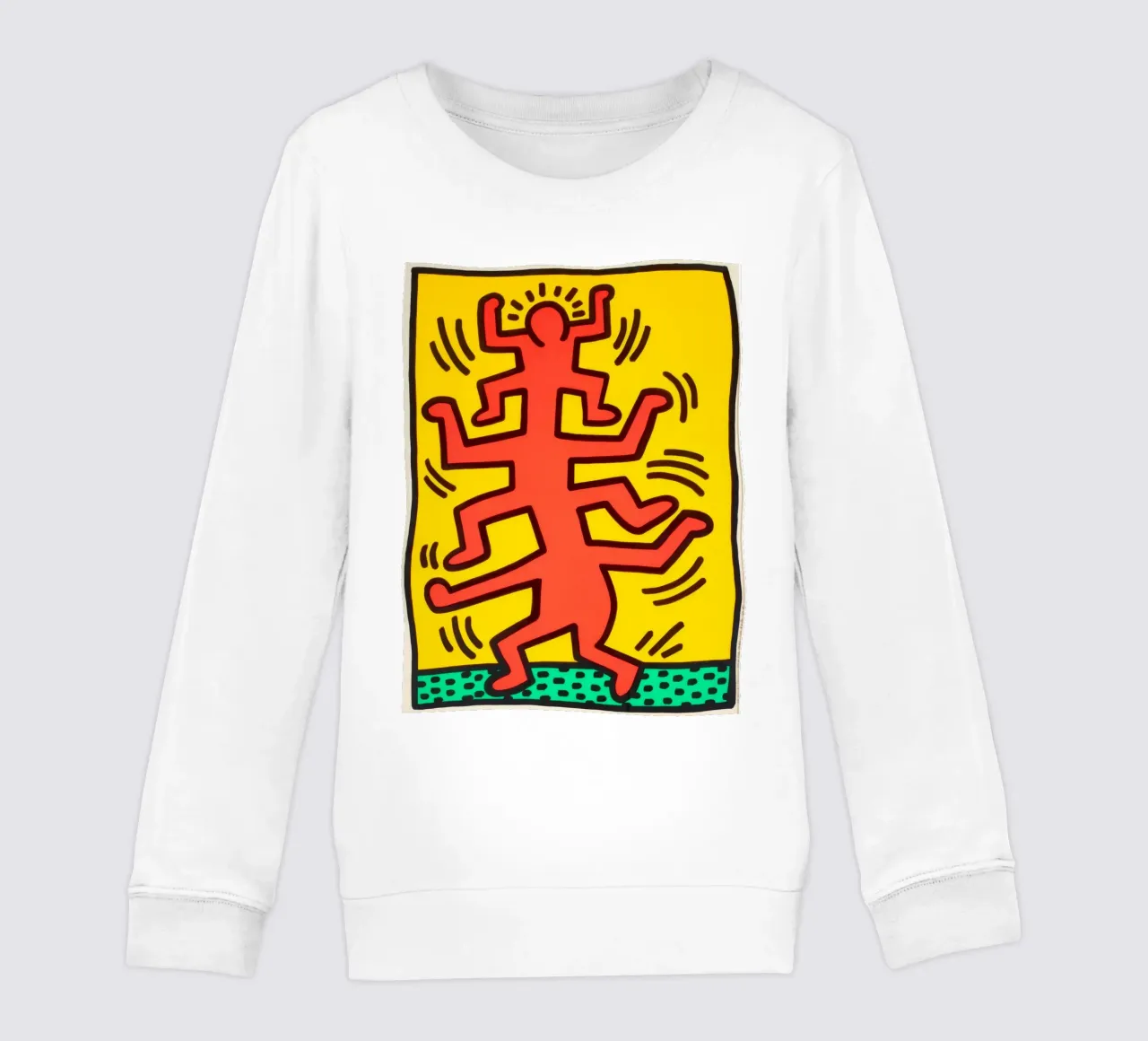 Keith Haring Growing #1 Stampa Pop Art felpa bambino da ClubArt