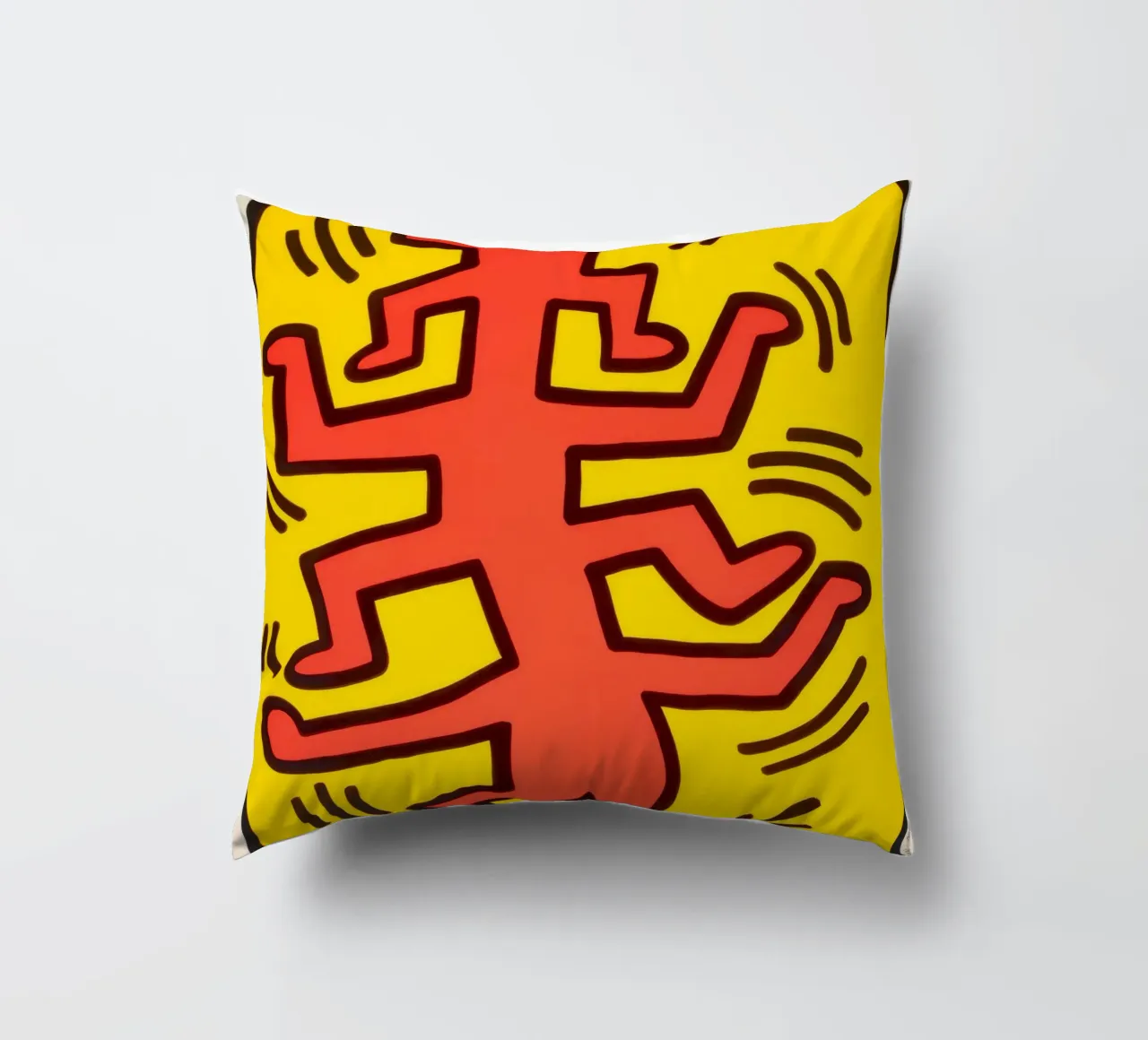 Keith Haring Growing #1 Stampa Pop Art cuscino da ClubArt