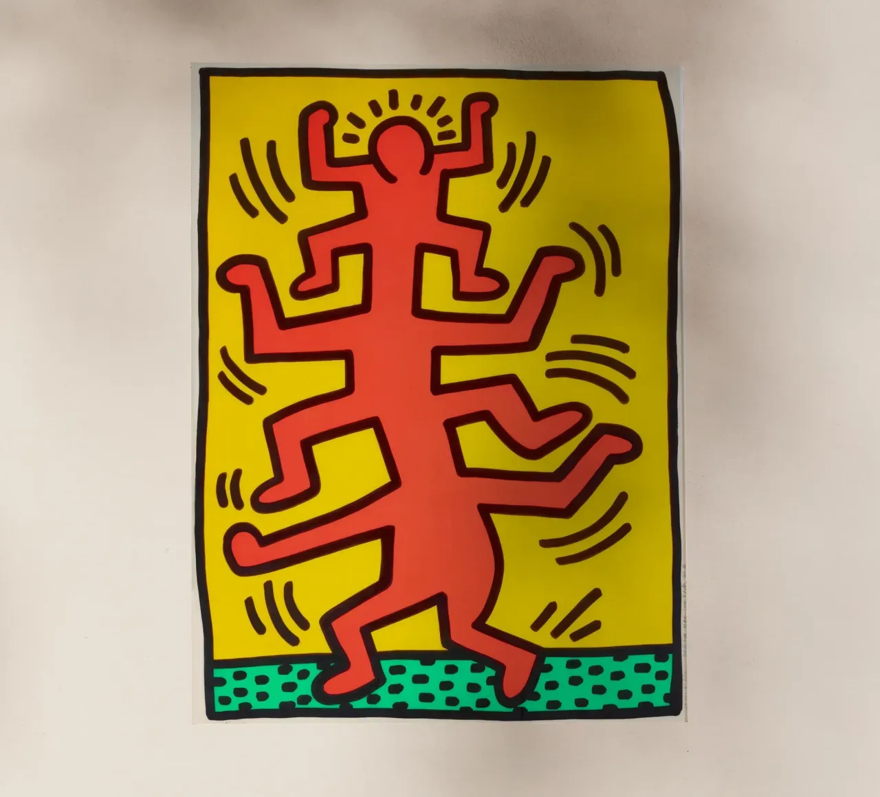 Keith Haring Growing #1 Stampa Pop Art pellicola backlit da ClubArt