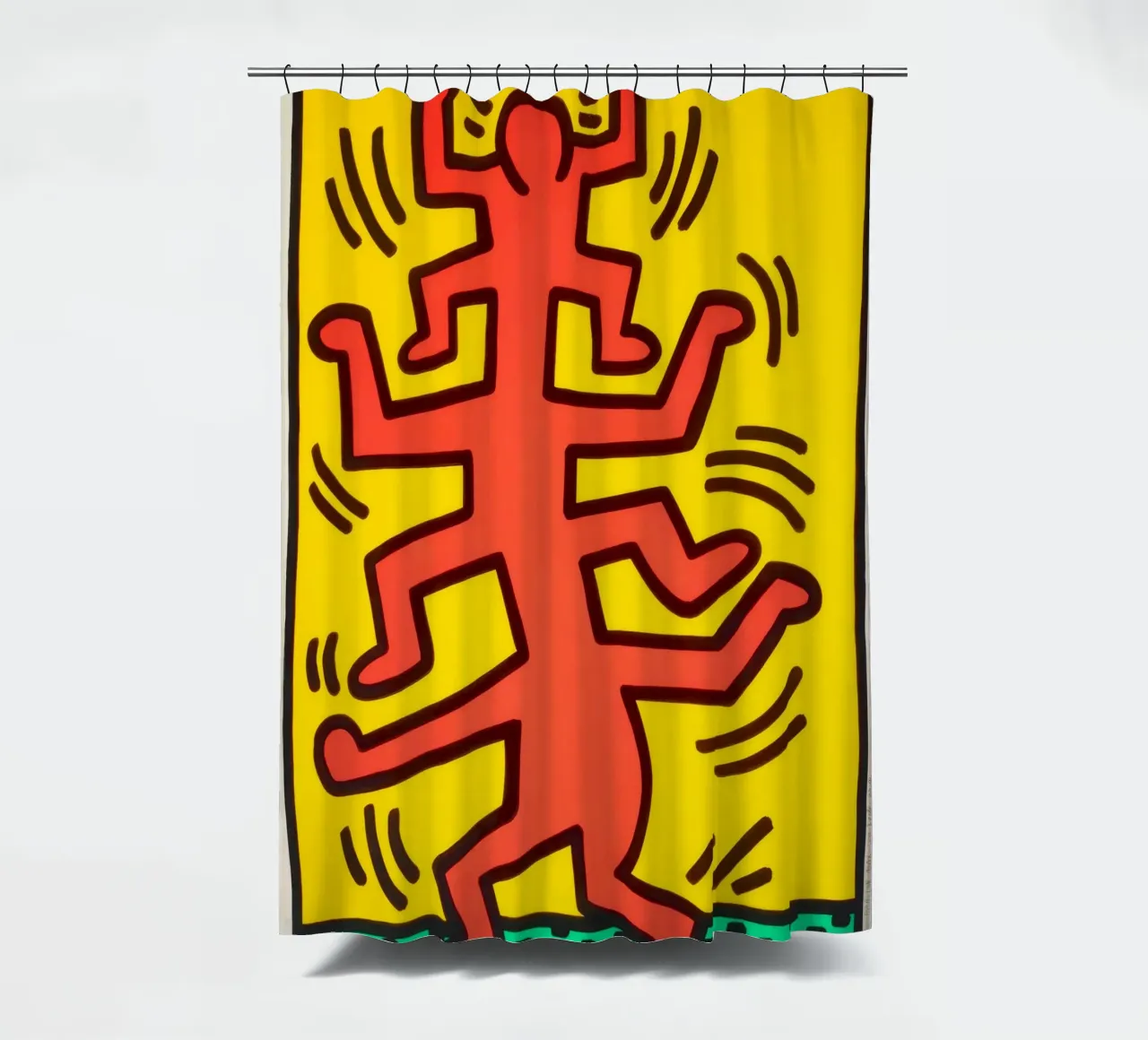 Keith Haring groeit #1 Pop Art Print douchegordijn van ClubArt