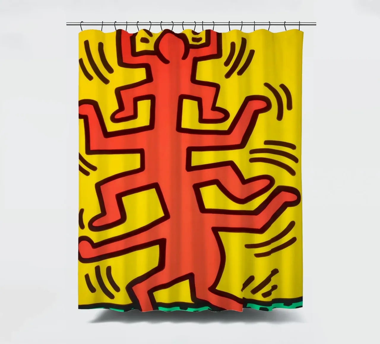Keith Haring groeit #1 Pop Art Print douchegordijn van ClubArt