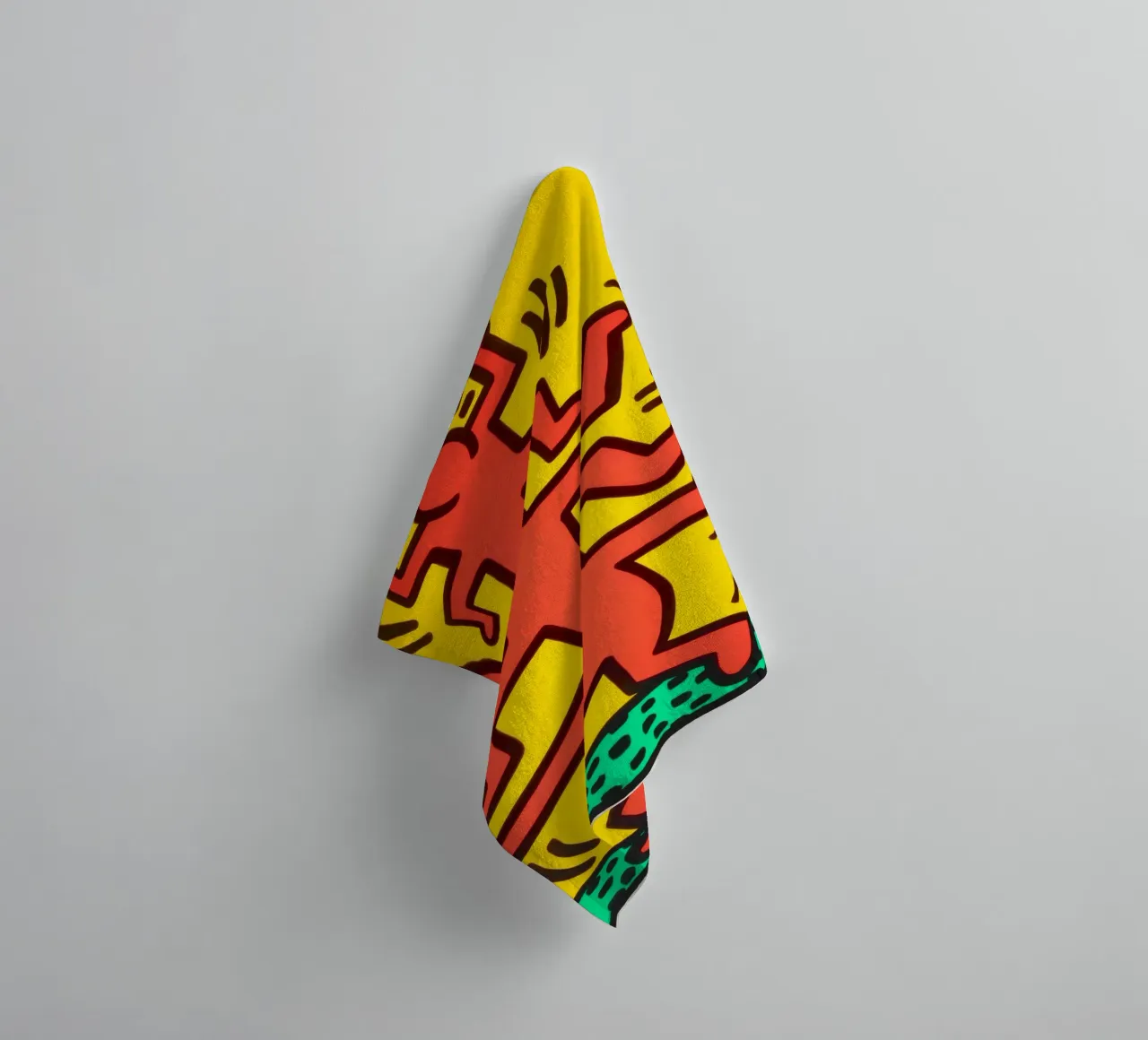 Keith Haring Growing #1 Stampa Pop Art asciugamano da bagno da ClubArt