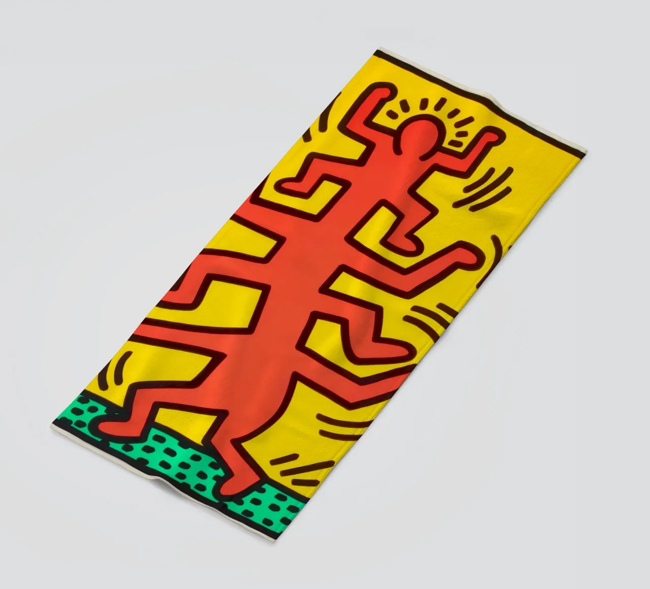 Keith Haring groeit #1 Pop Art Print strandhanddoek van ClubArt