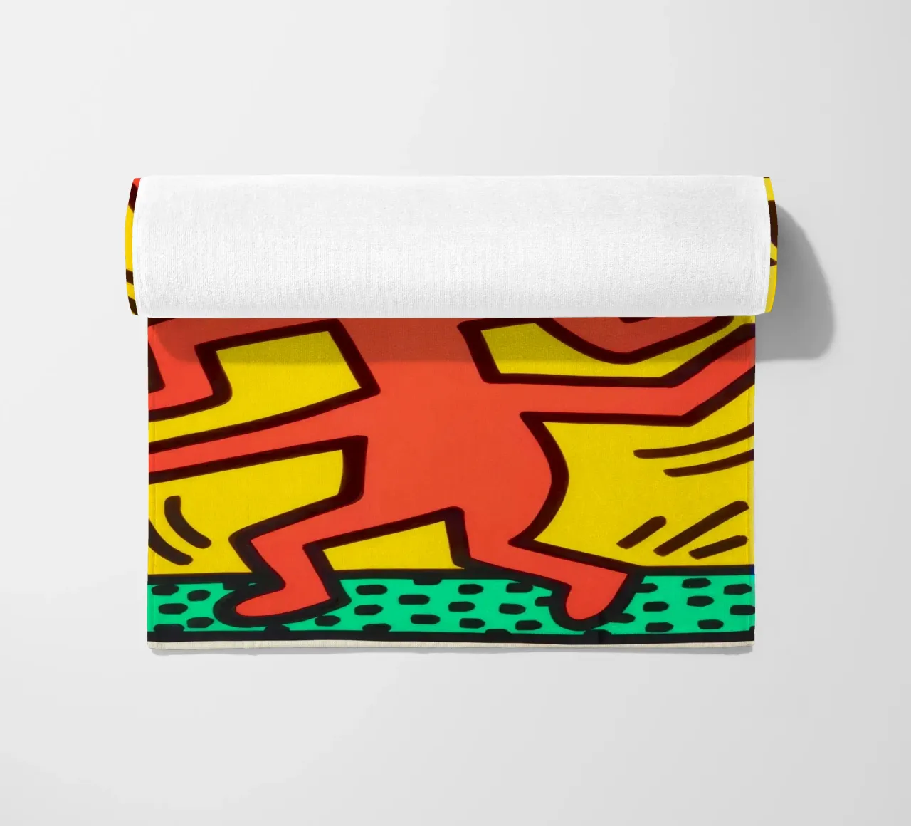 Keith Haring groeit #1 Pop Art Print strandhanddoek van ClubArt