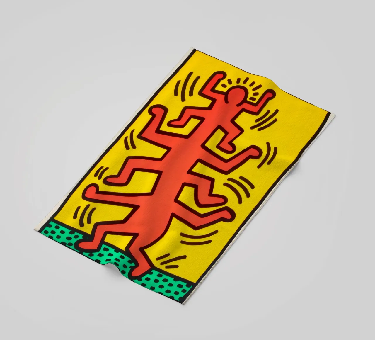 Keith Haring groeit #1 Pop Art Print strandhanddoek van ClubArt