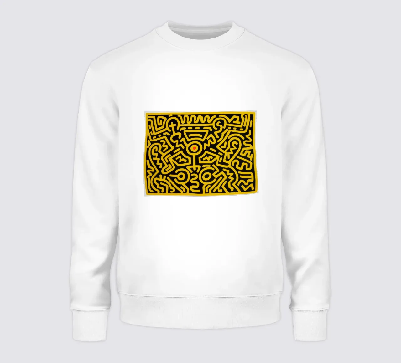 Keith Haring che cresce #4 Pop Art astratta felpa da ClubArt