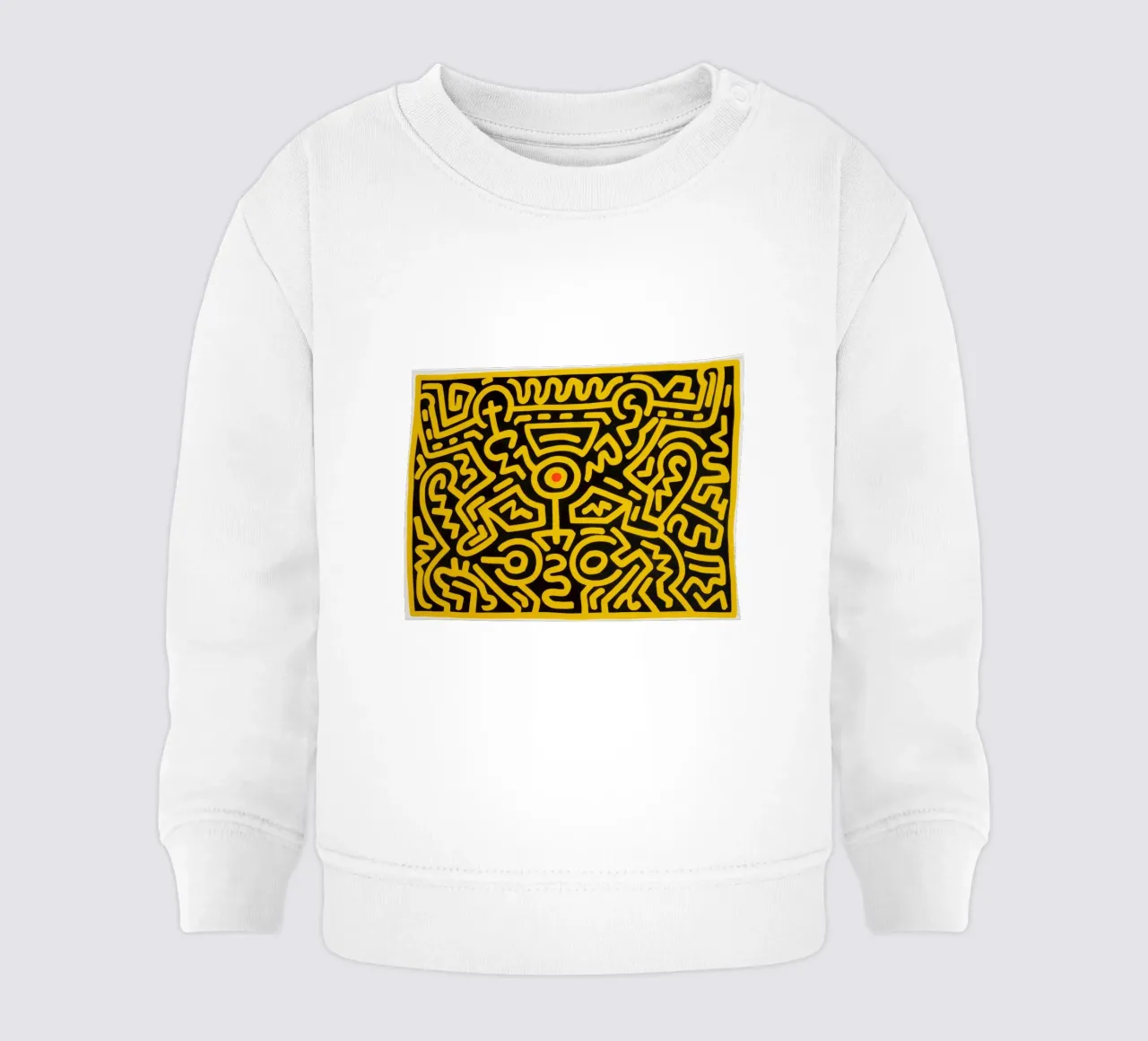 Keith Haring che cresce #4 Pop Art astratta felpa neonato da ClubArt