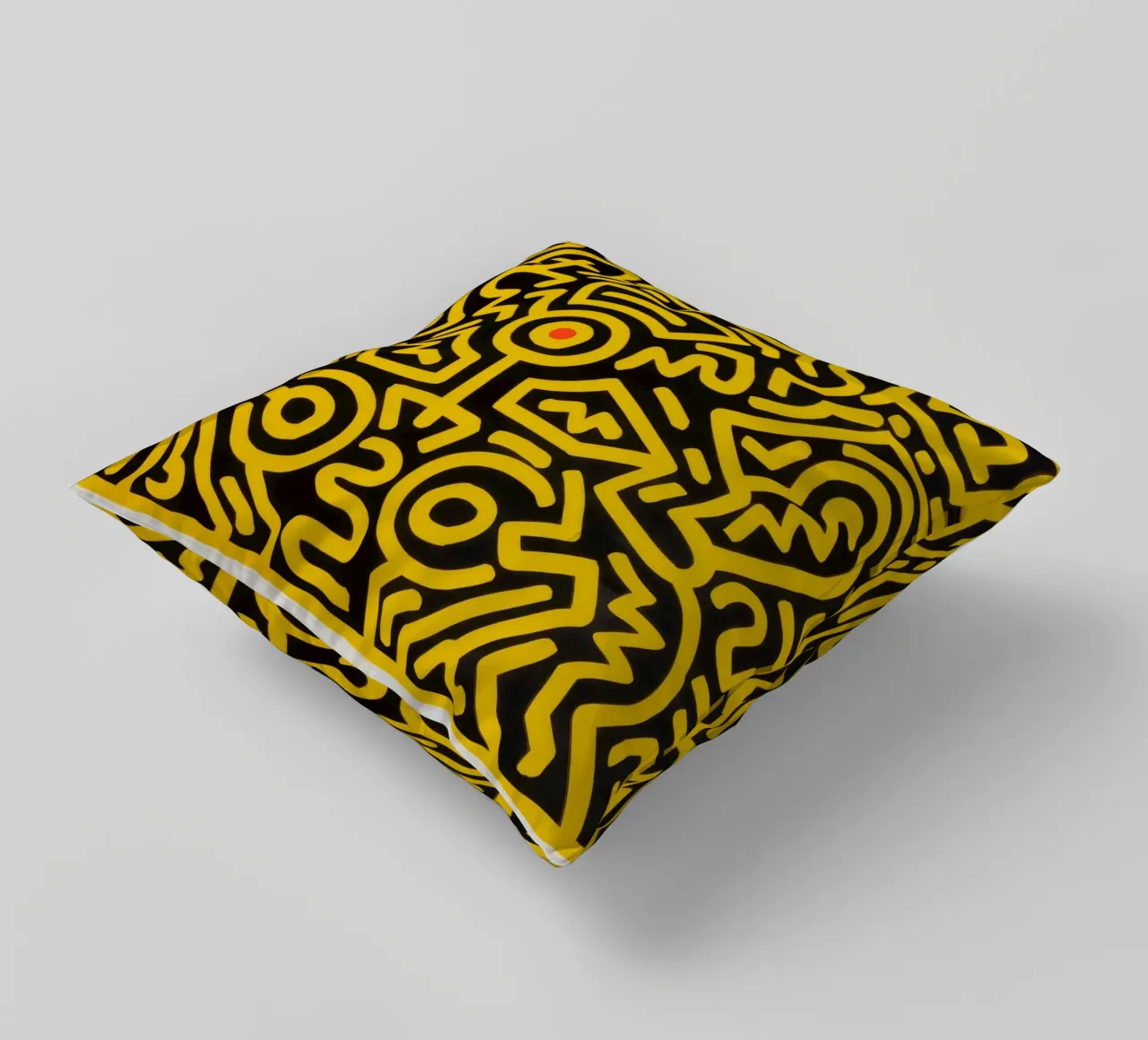 Keith Haring che cresce #4 Pop Art astratta cuscino da ClubArt