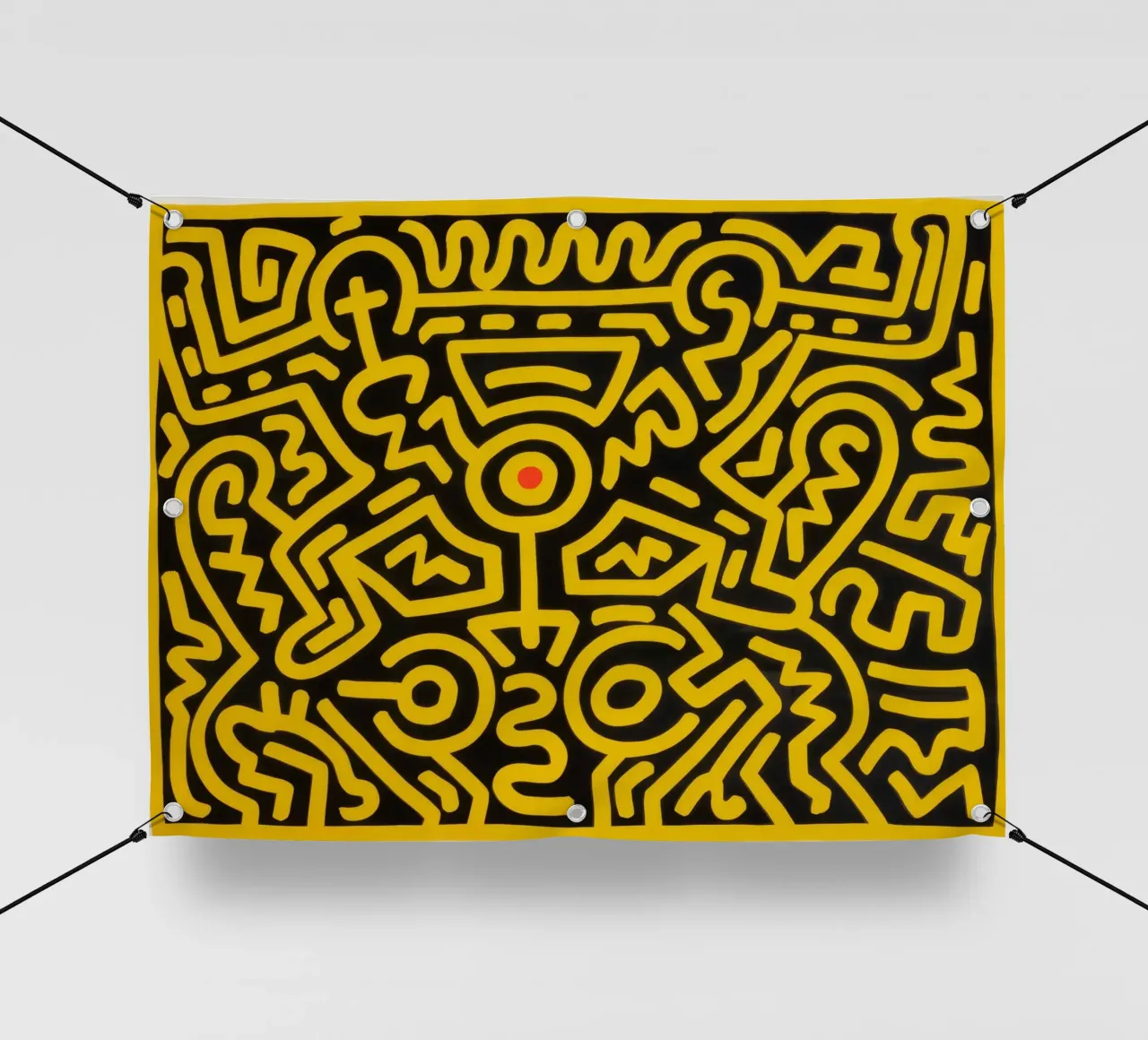 Keith Haring che cresce #4 Pop Art astratta telo in pvc da ClubArt