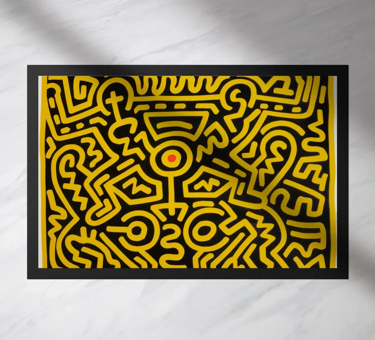 Keith Haring che cresce #4 Pop Art astratta zerbino da ClubArt