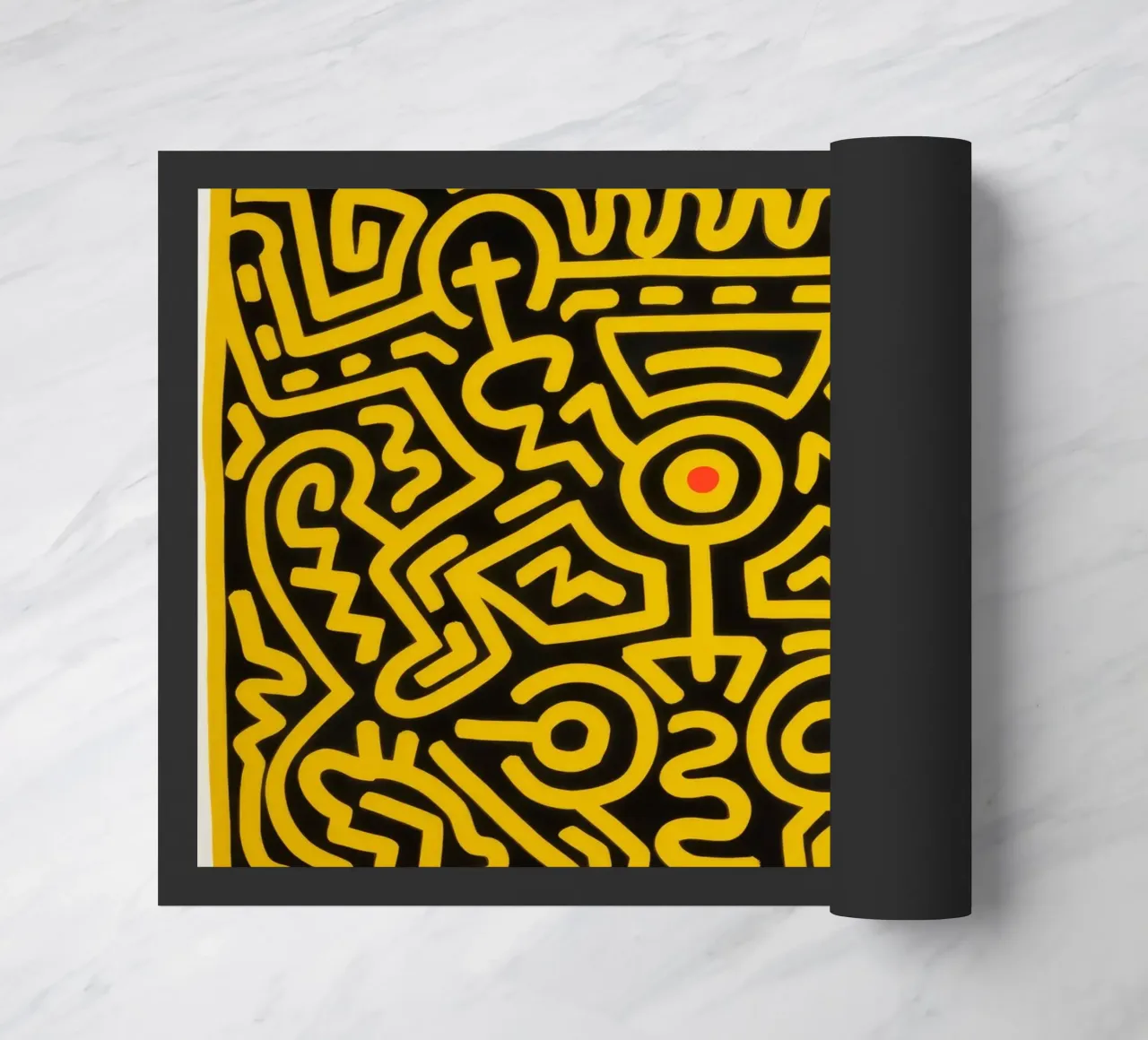 Keith Haring che cresce #4 Pop Art astratta zerbino da ClubArt