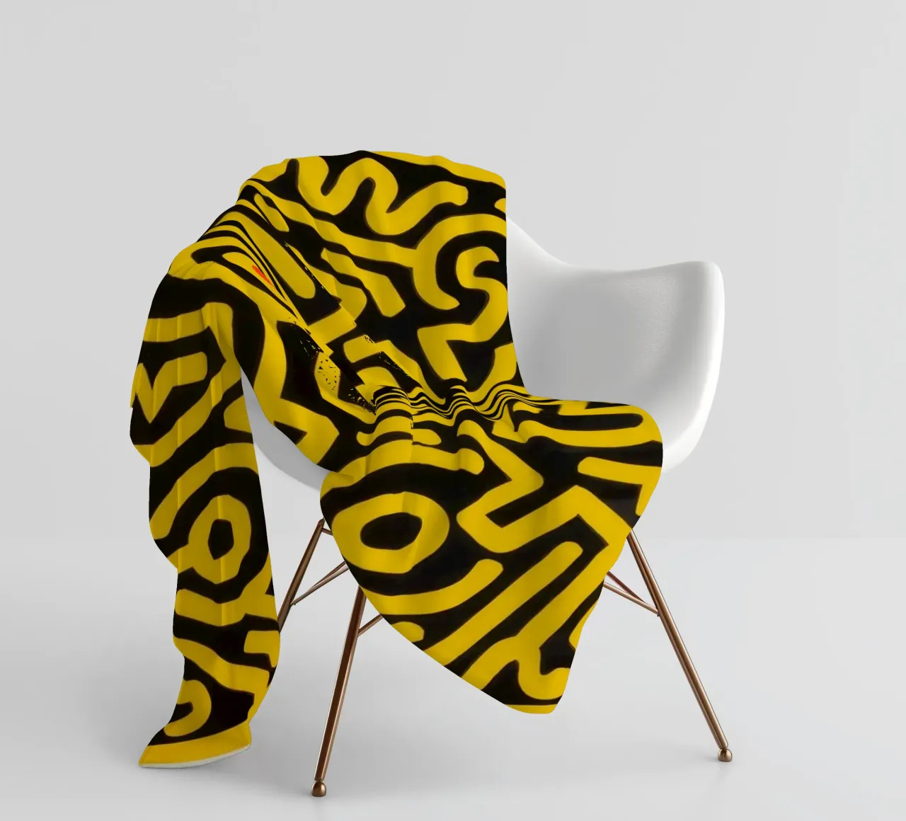 Keith Haring che cresce #4 Pop Art astratta coperta in pile da ClubArt