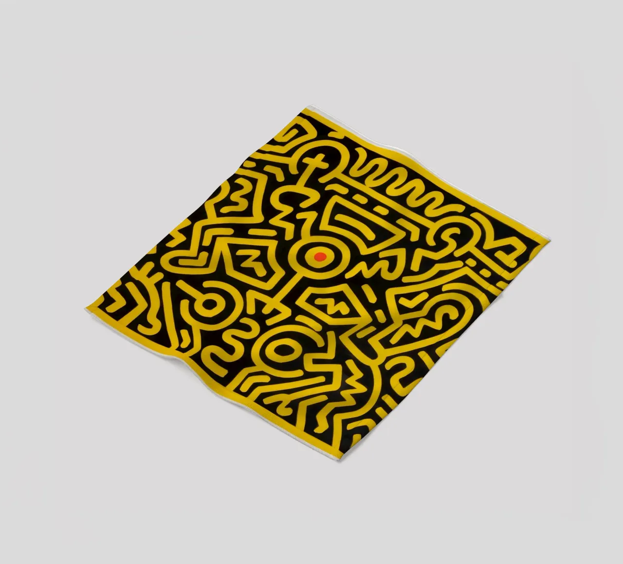 Keith Haring che cresce #4 Pop Art astratta coperta in pile da ClubArt