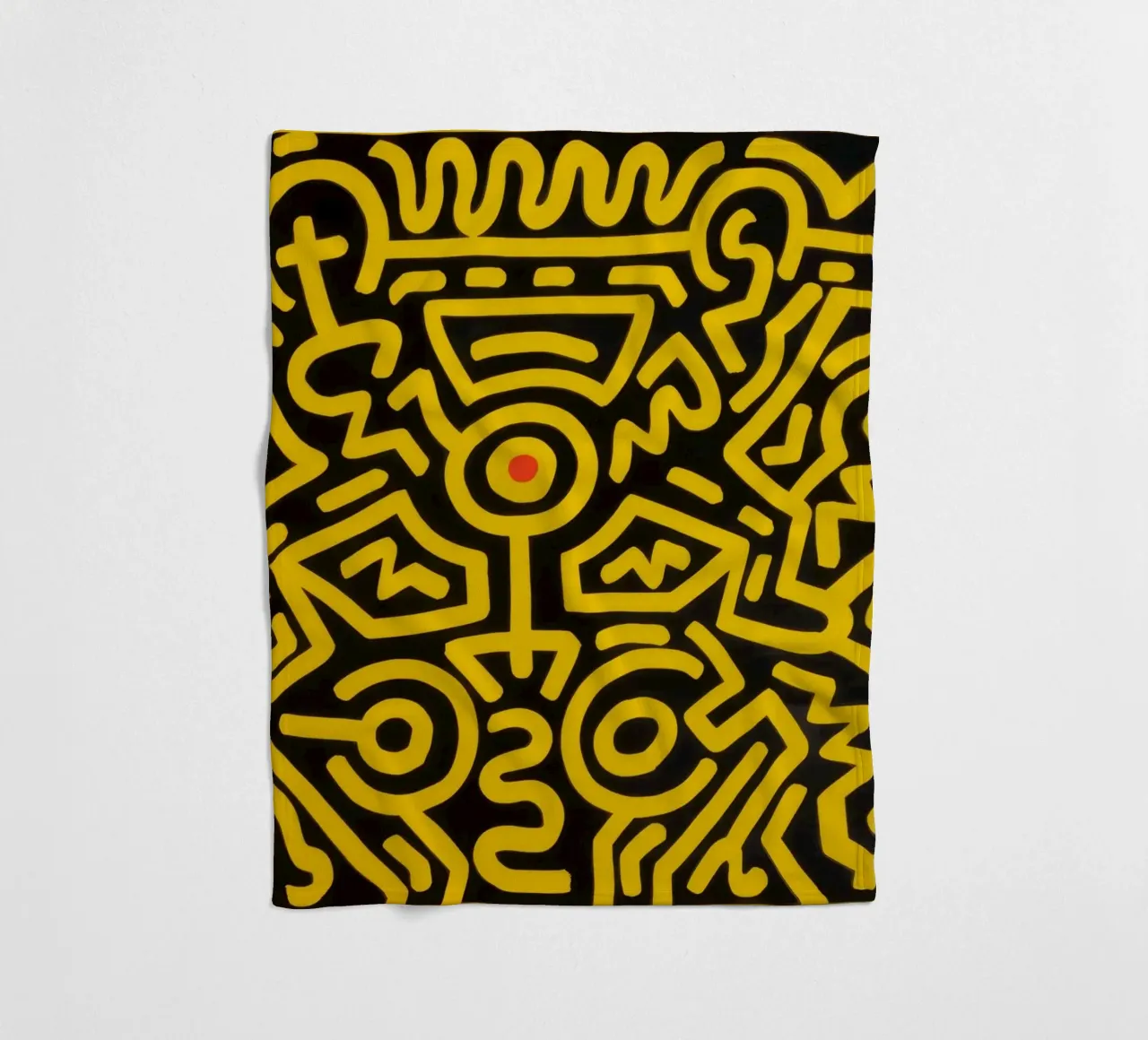 Keith Haring che cresce #4 Pop Art astratta coperta in pile da ClubArt