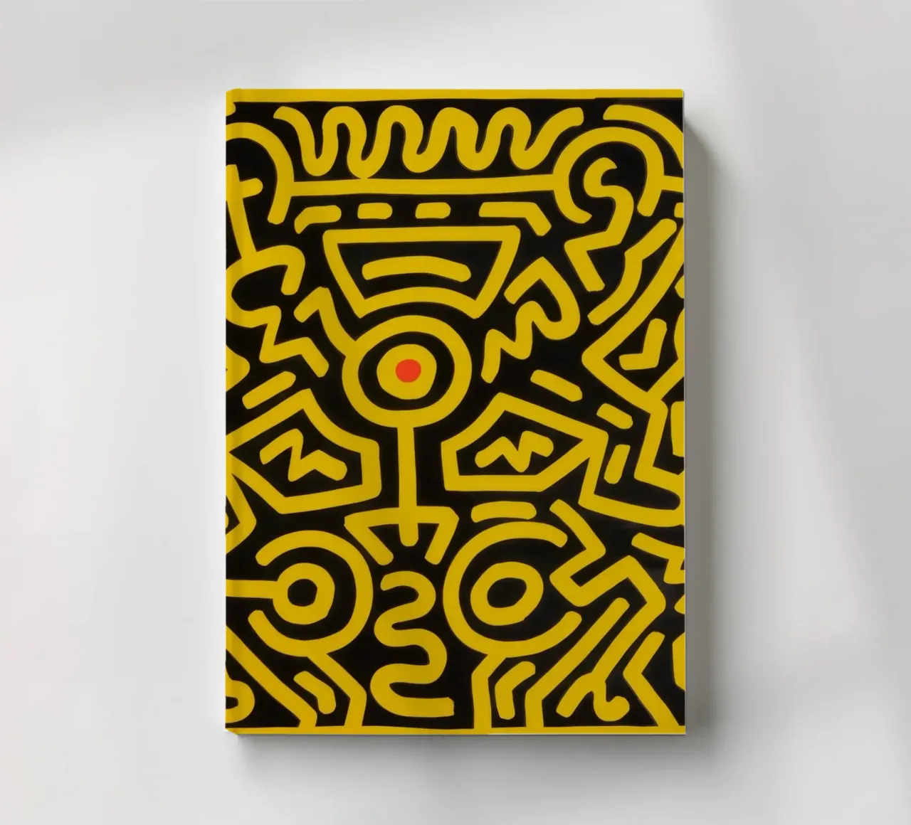 Keith Haring Growing #4 Abstract Pop Art notebook by ClubArt
