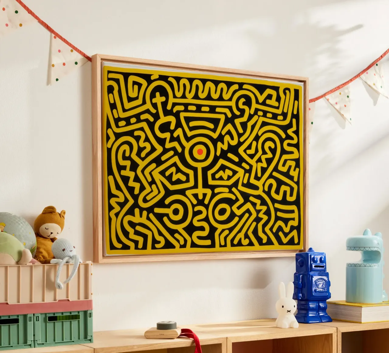 Keith Haring che cresce #4 Pop Art astratta plexiglass da ClubArt