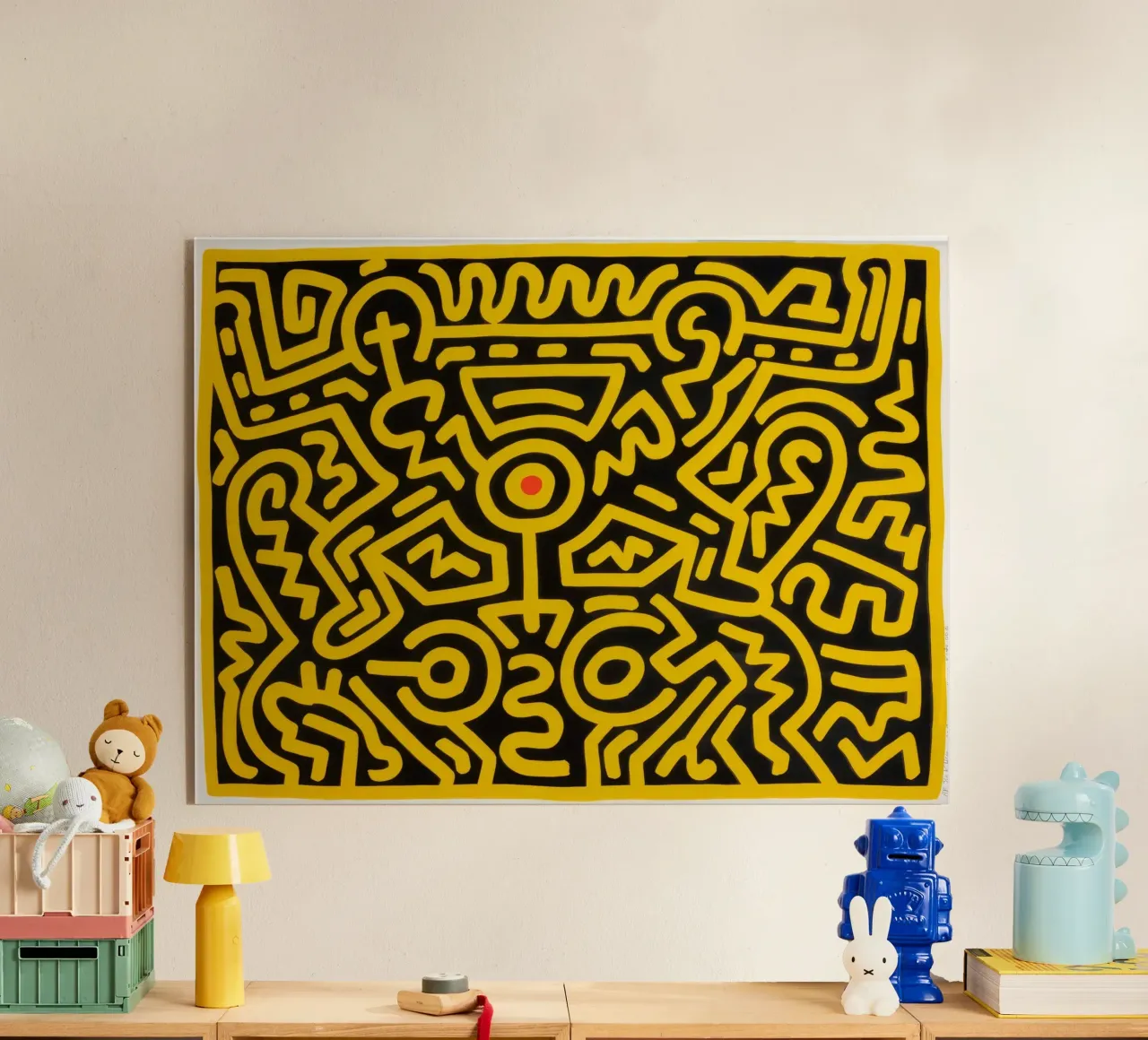 Keith Haring che cresce #4 Pop Art astratta plexiglass da ClubArt