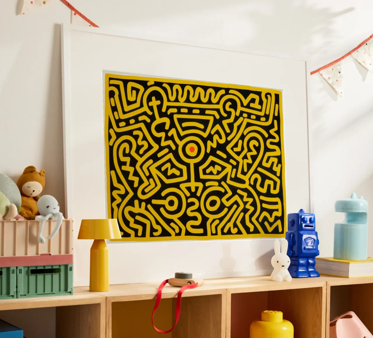 Keith Haring che cresce #4 Pop Art astratta poster da ClubArt
