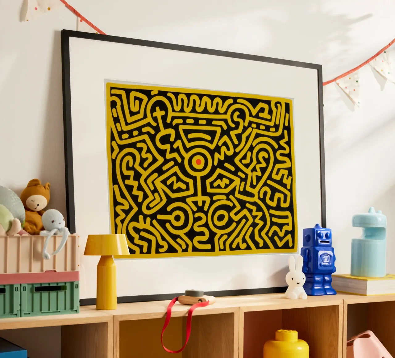 Keith Haring che cresce #4 Pop Art astratta poster da ClubArt