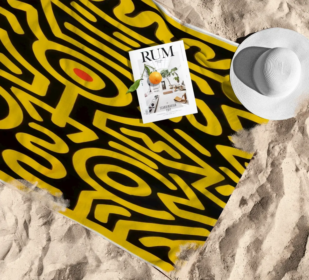 Keith Haring che cresce #4 Pop Art astratta telo mare da ClubArt