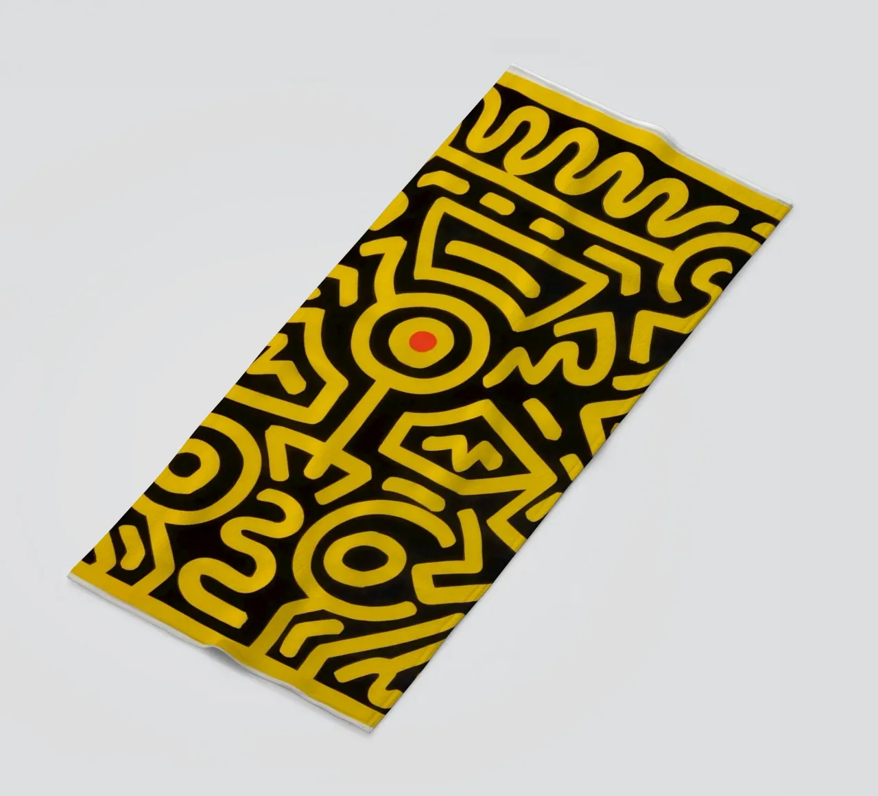 Keith Haring che cresce #4 Pop Art astratta telo mare da ClubArt