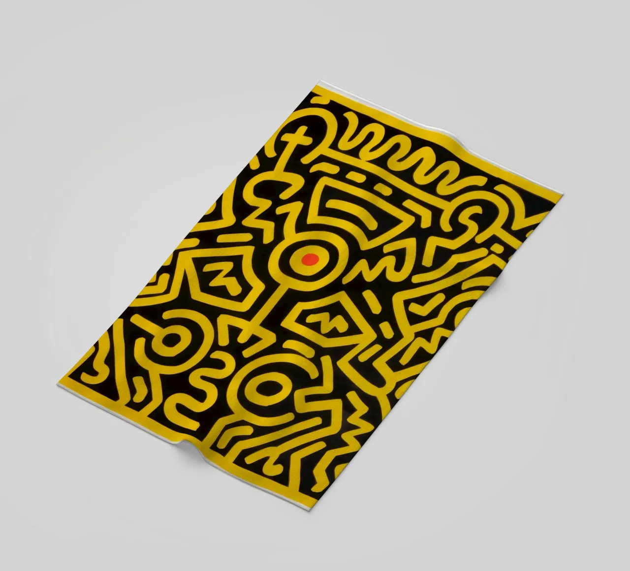 Keith Haring che cresce #4 Pop Art astratta telo mare da ClubArt