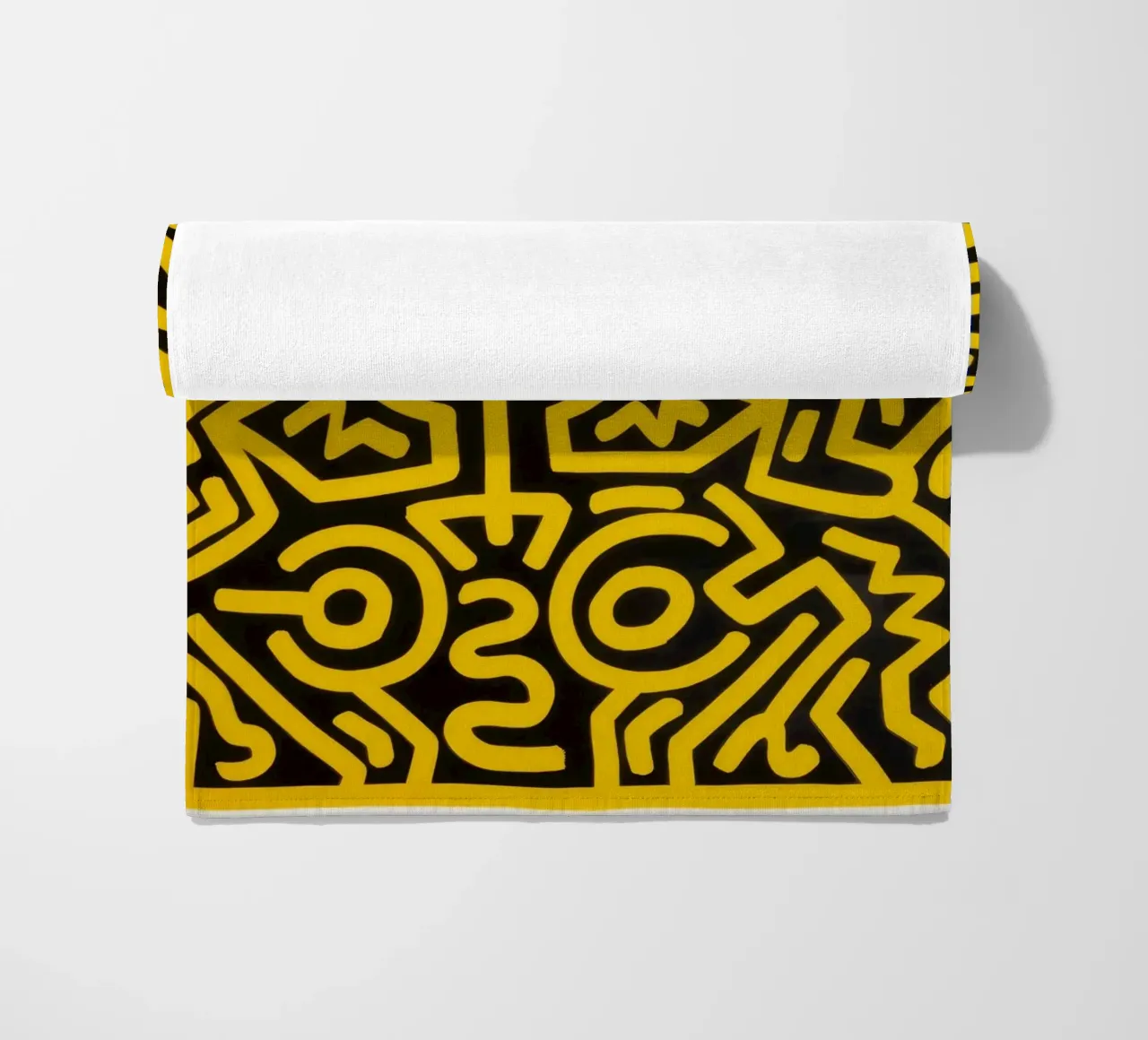 Keith Haring che cresce #4 Pop Art astratta telo mare da ClubArt
