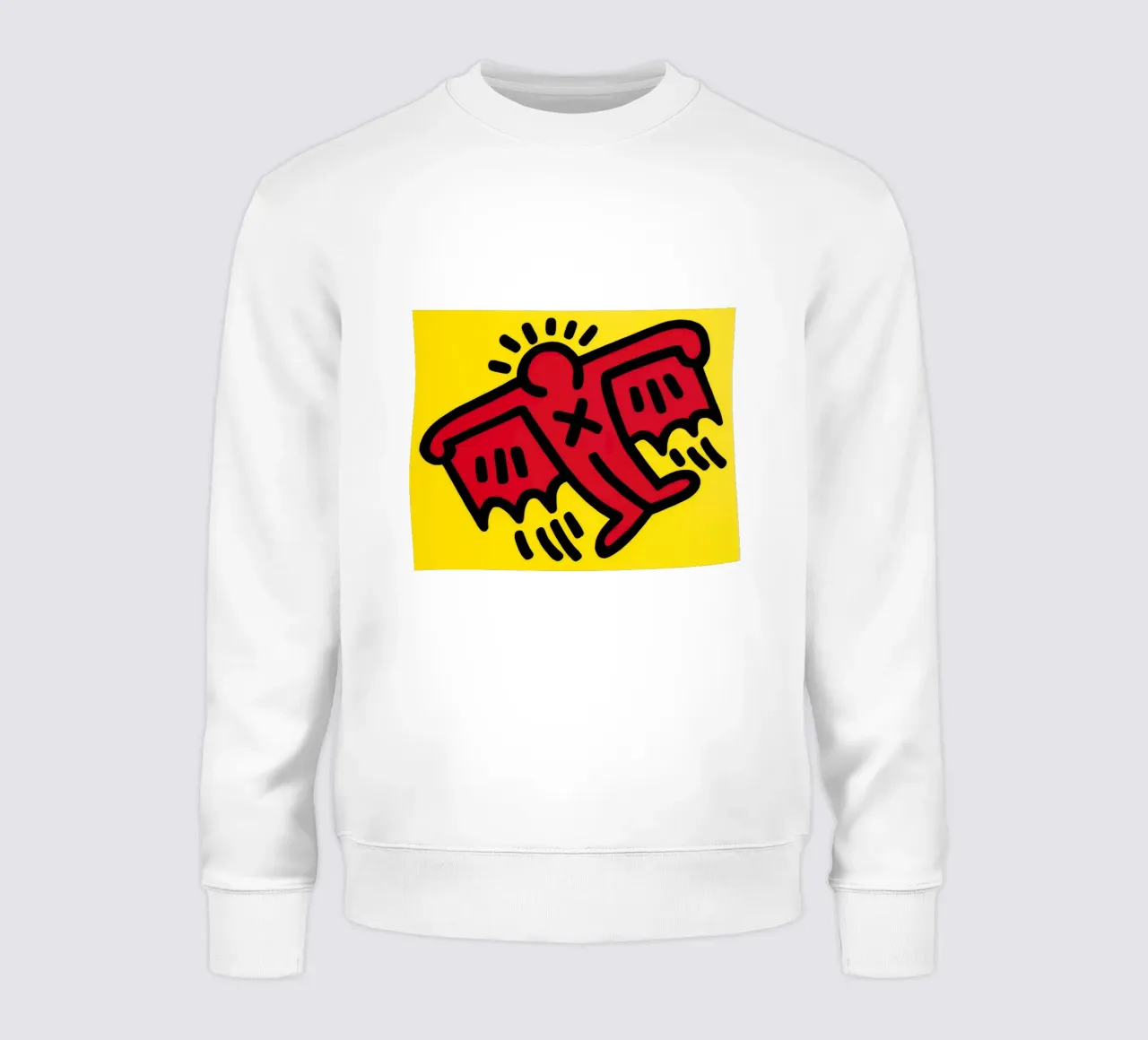 Keith Haring Icone Figura alata Pop Art felpa da ClubArt