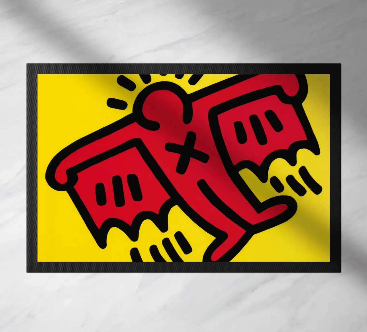 Keith Haring Icone Figura alata Pop Art zerbino da ClubArt