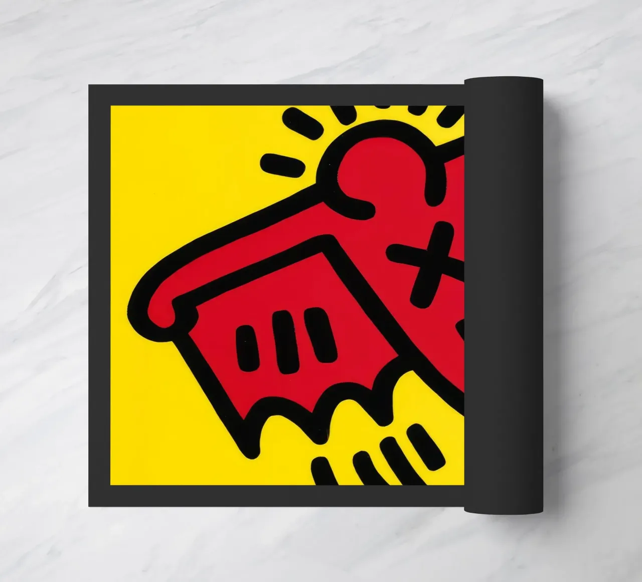 Keith Haring Icone Figura alata Pop Art zerbino da ClubArt