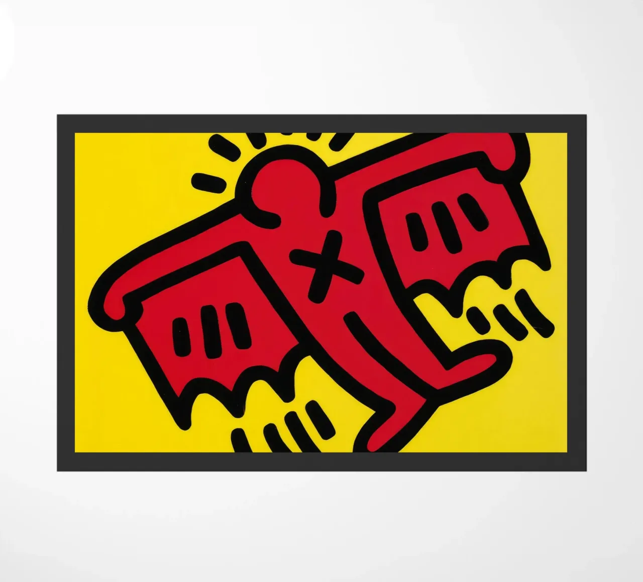 Keith Haring Icone Figura alata Pop Art zerbino da ClubArt