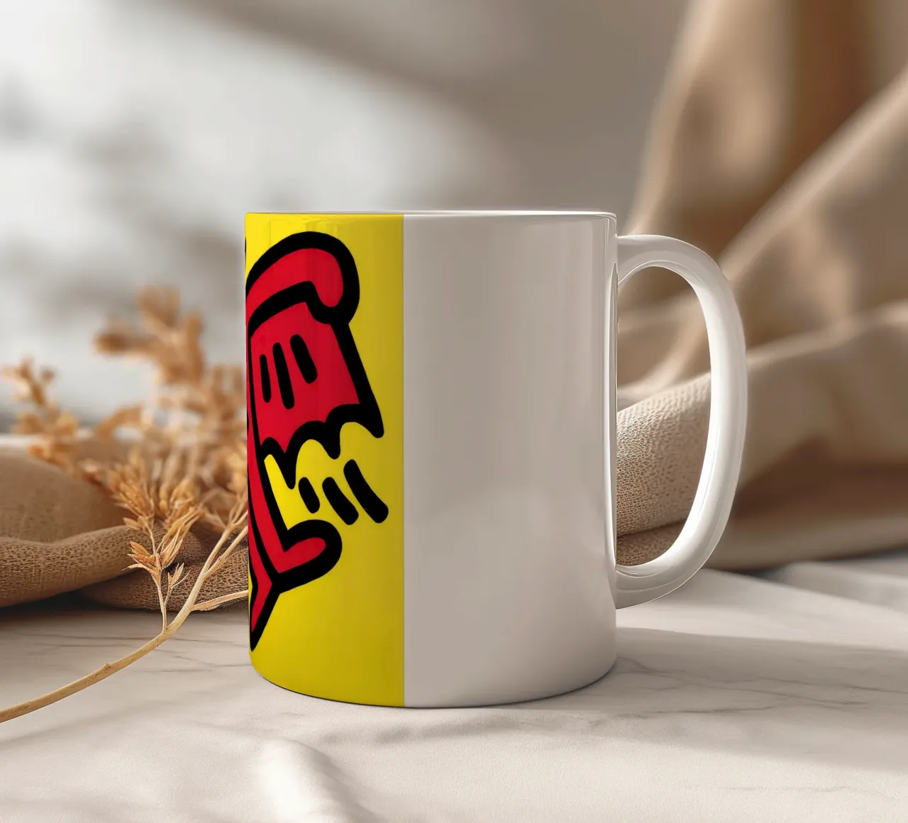 Keith Haring Icone Figura alata Pop Art tazza in ceramica da ClubArt
