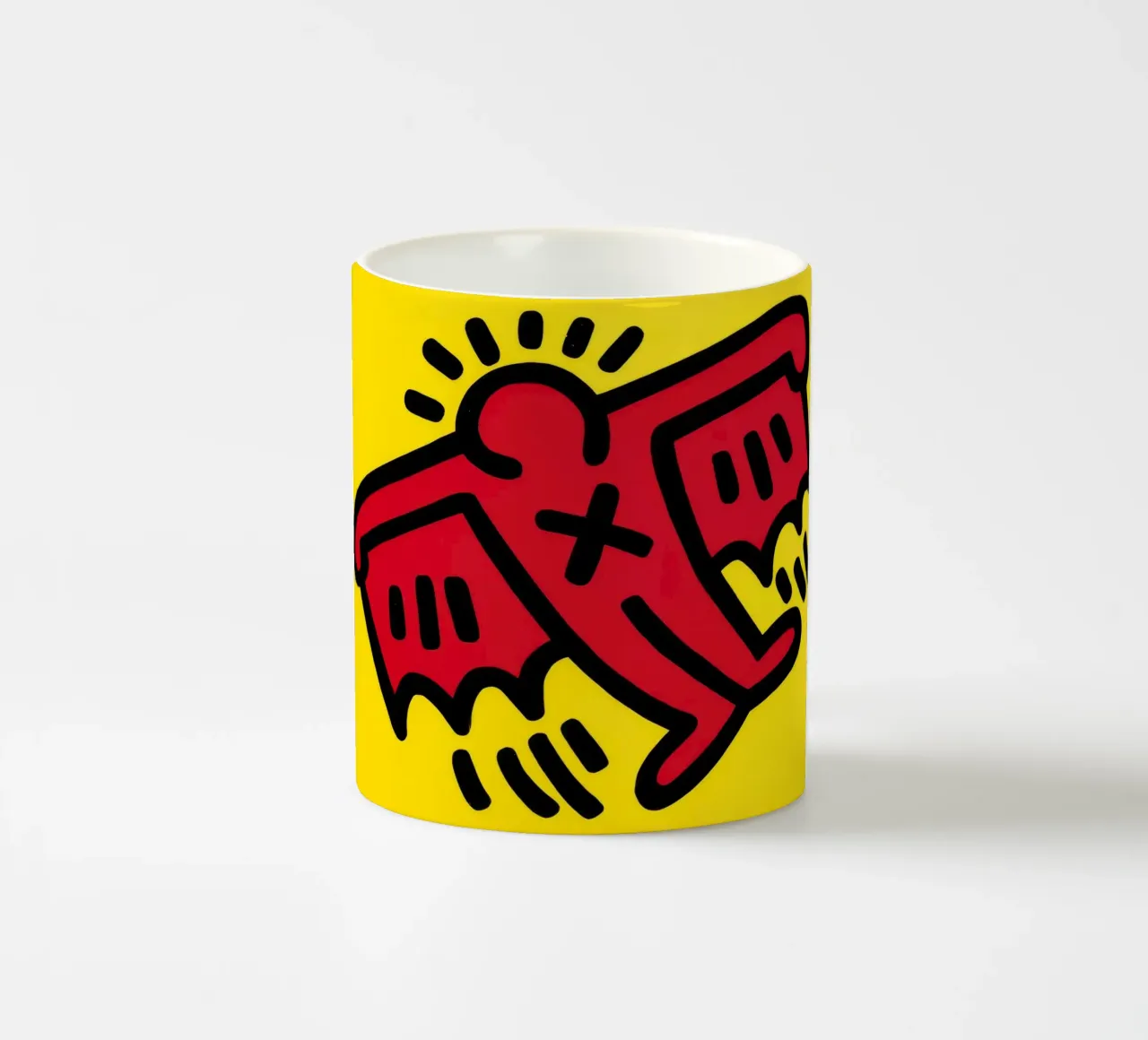 Keith Haring Icone Figura alata Pop Art tazza in ceramica da ClubArt