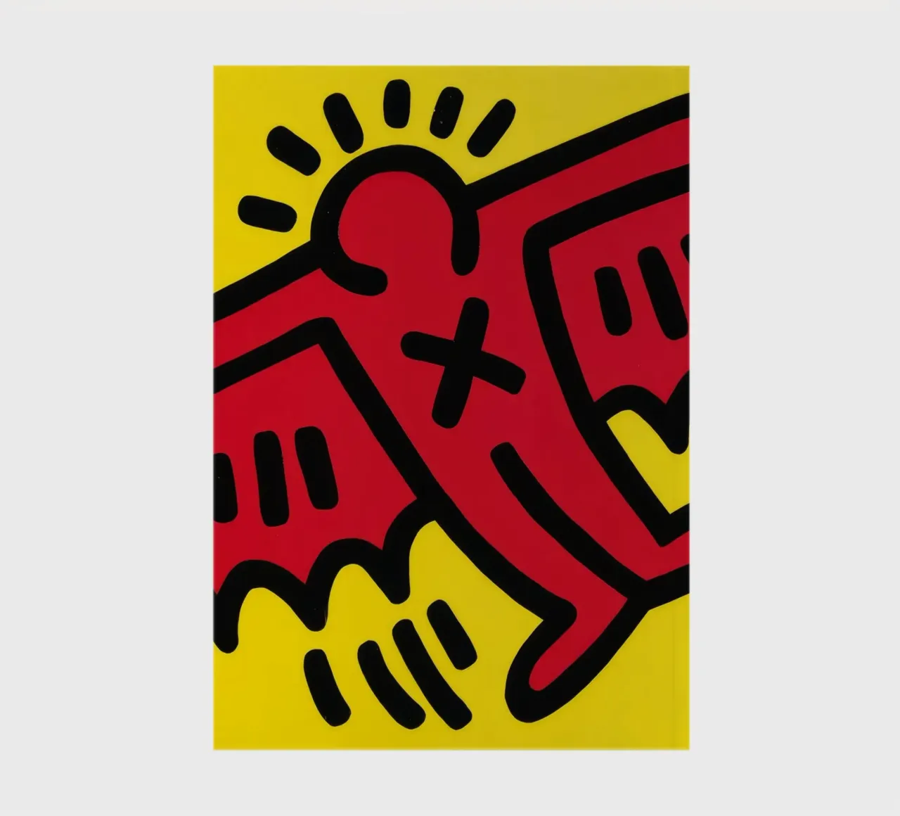 Keith Haring Icons Winged Figure Pop Art notebook by ClubArt