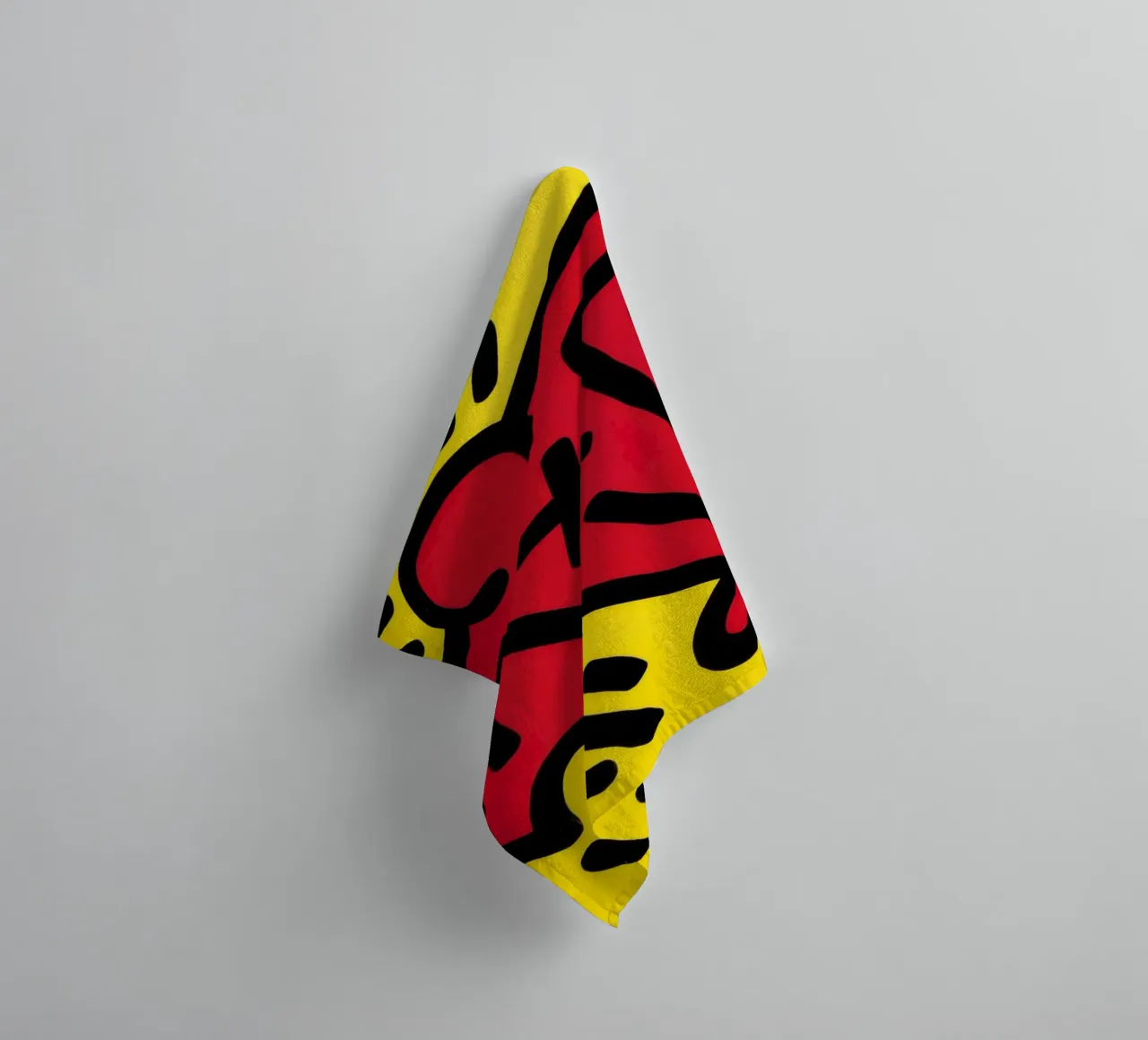 Keith Haring Icons Winged Figure Pop Art towel by ClubArt