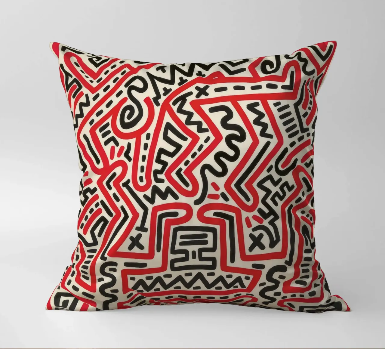 Poster della mostra di Keith Haring Fun Gallery cuscino da ClubArt