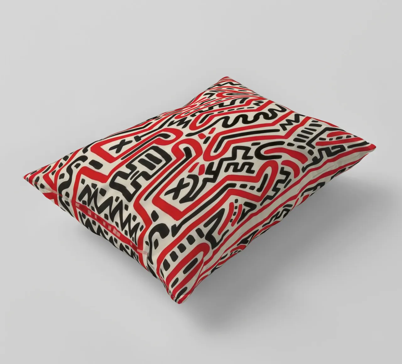 Poster della mostra di Keith Haring Fun Gallery cuscino da ClubArt