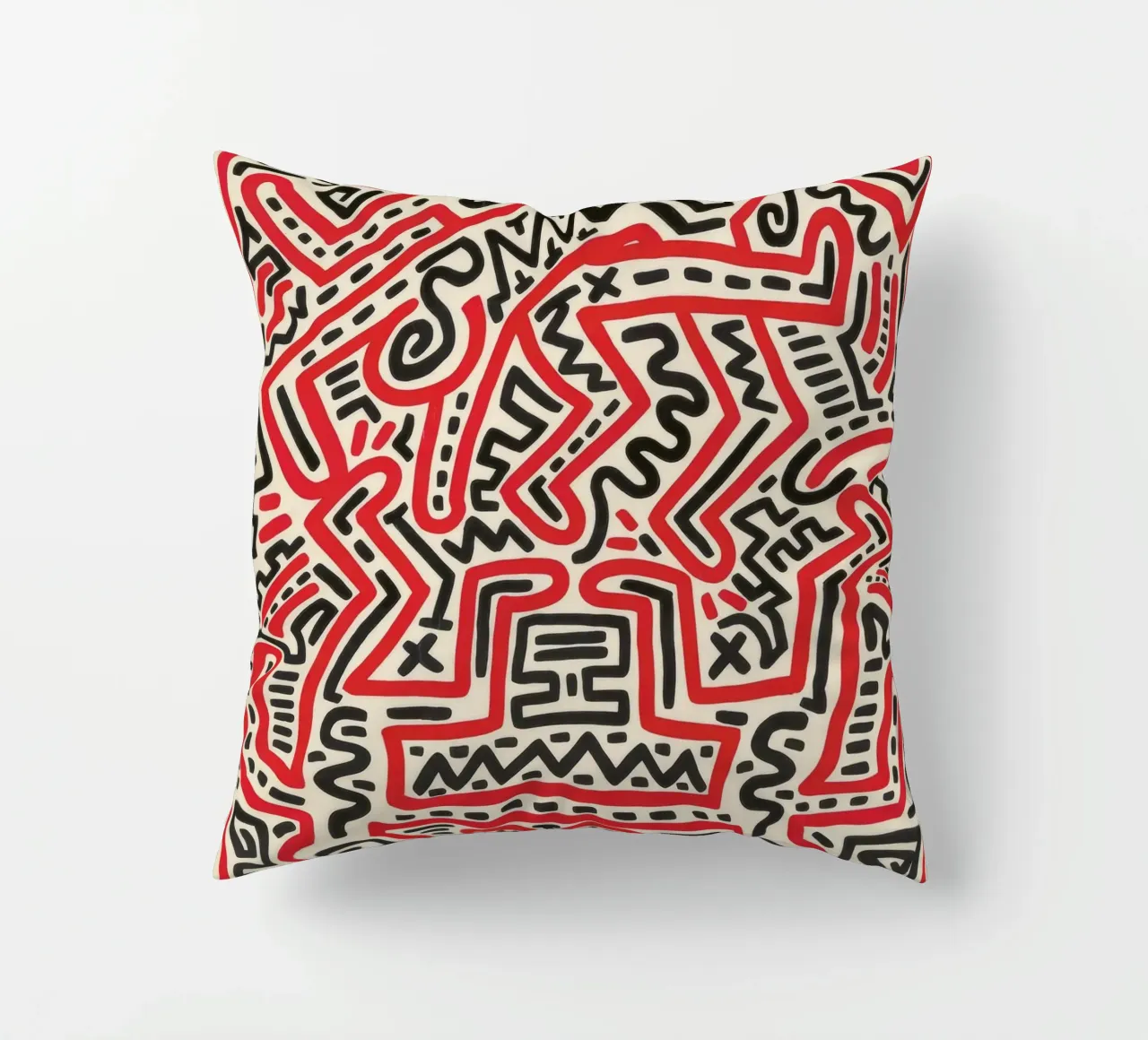 Poster della mostra di Keith Haring Fun Gallery cuscino da ClubArt