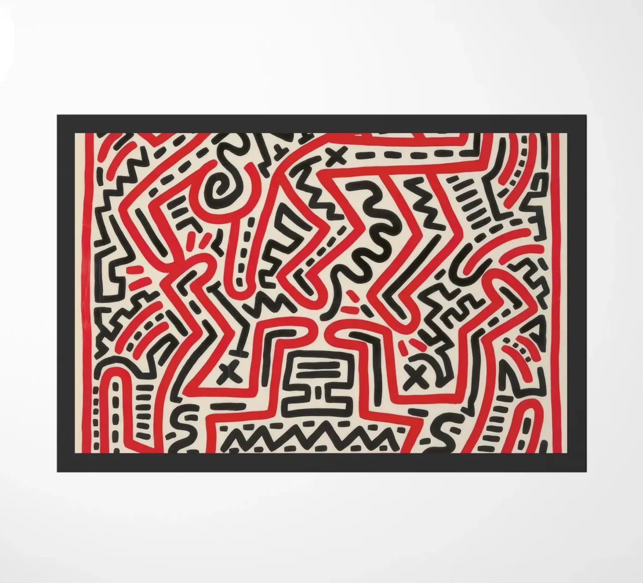 Poster della mostra di Keith Haring Fun Gallery zerbino da ClubArt