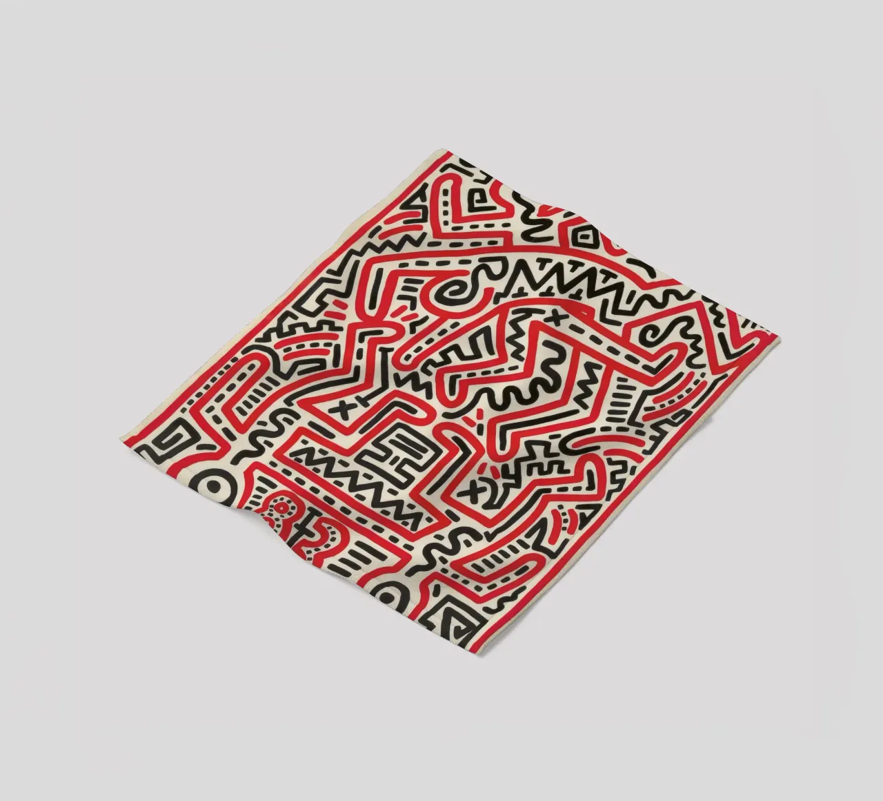 Poster della mostra di Keith Haring Fun Gallery coperta in pile da ClubArt